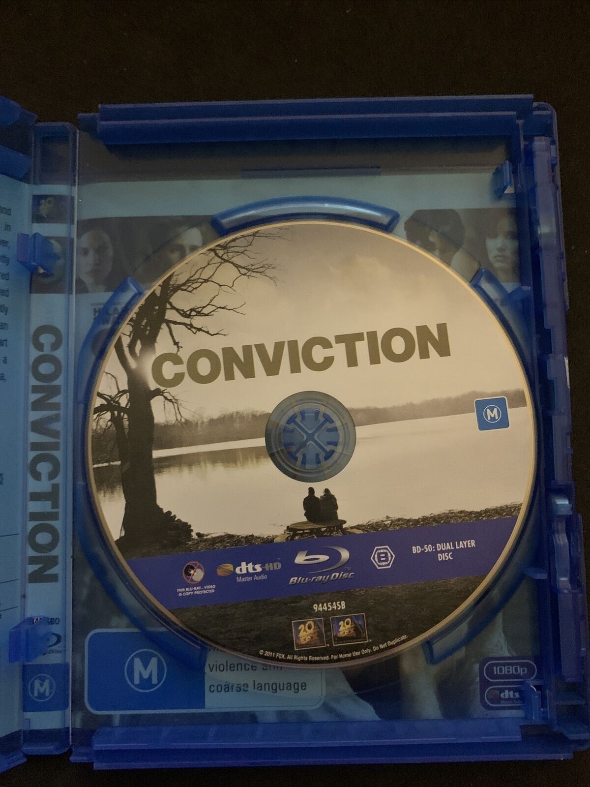 Conviction (Blu-ray, 2010) Hilary Swank, Sam Rockwell, Melissa Leo - Region B