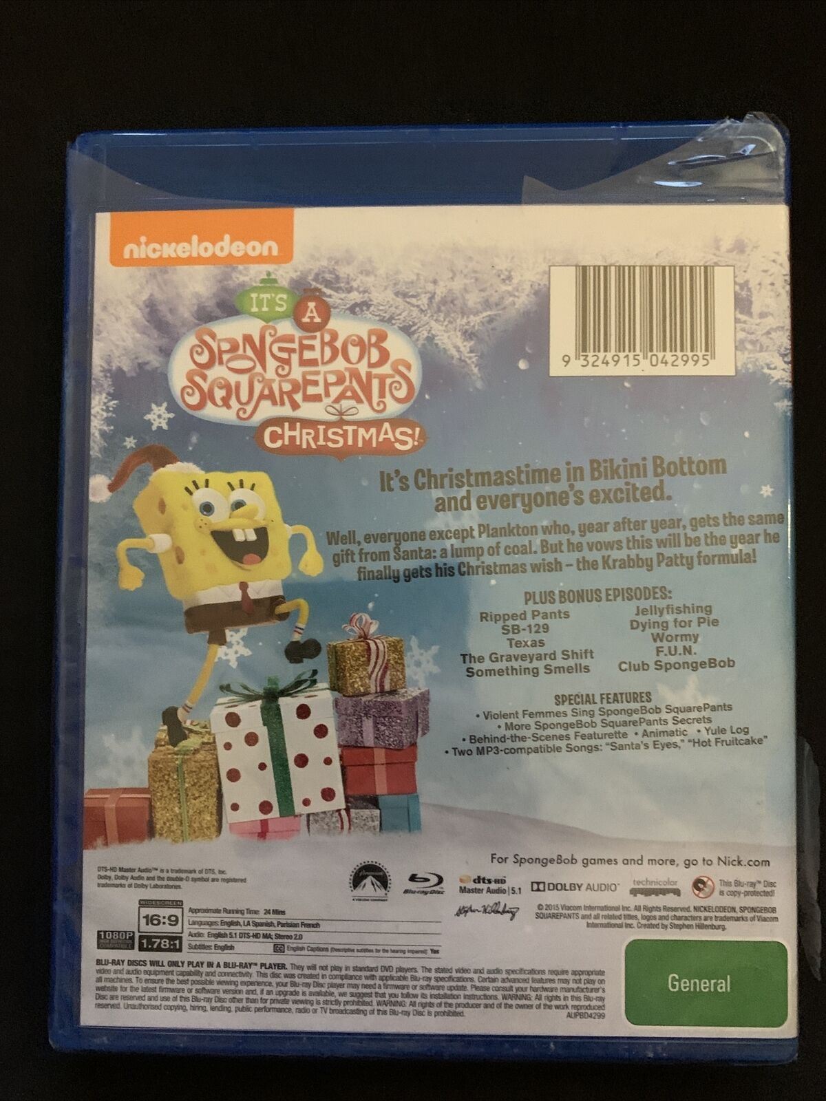 *New Sealed* Spongebob Squarepants - It's A Spongebob Christmas (Blu-ray, 2012)