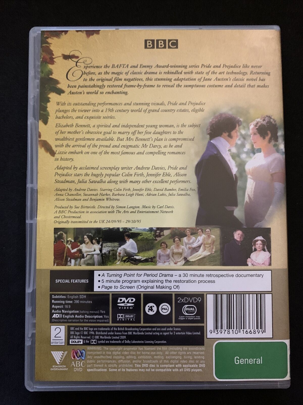 Pride And Prejudice - Fully Restored (DVD, 1995) Jennifer Ehle, Colin Firth