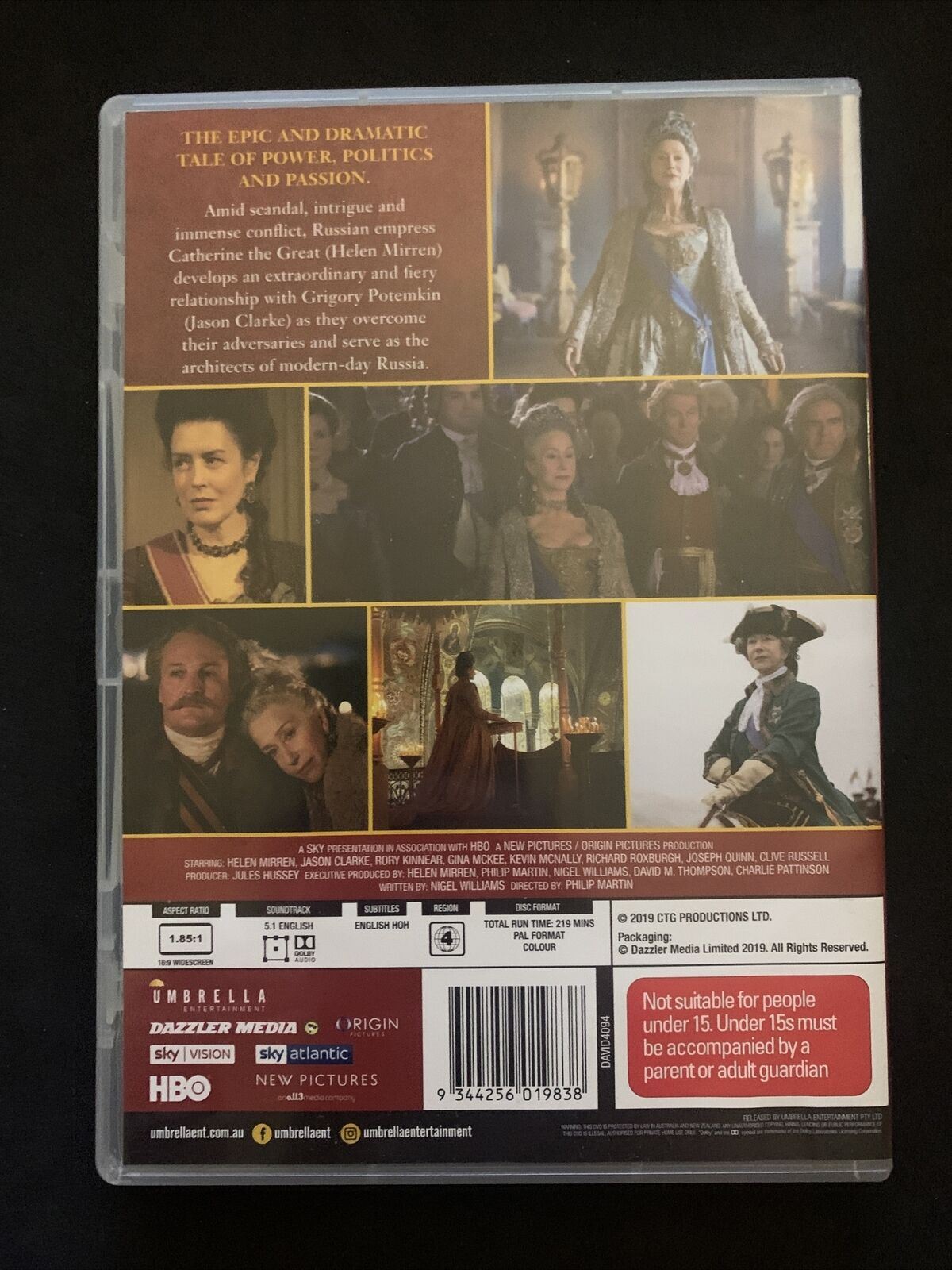 Catherine The Great (DVD, 2019, 2-disc) Helen Mirren, Gina McKee. Region 4