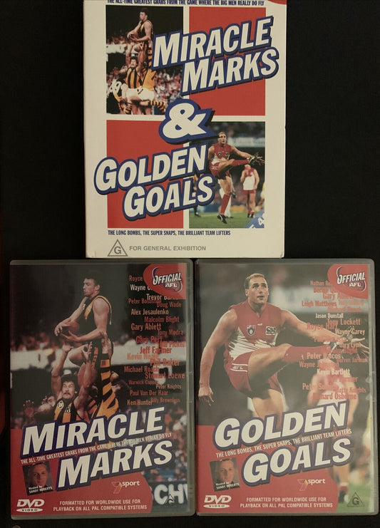 Miracle Marks Of The AFL  / Golden Goals Of The AFL (DVD, 2003, 2-Disc Set)