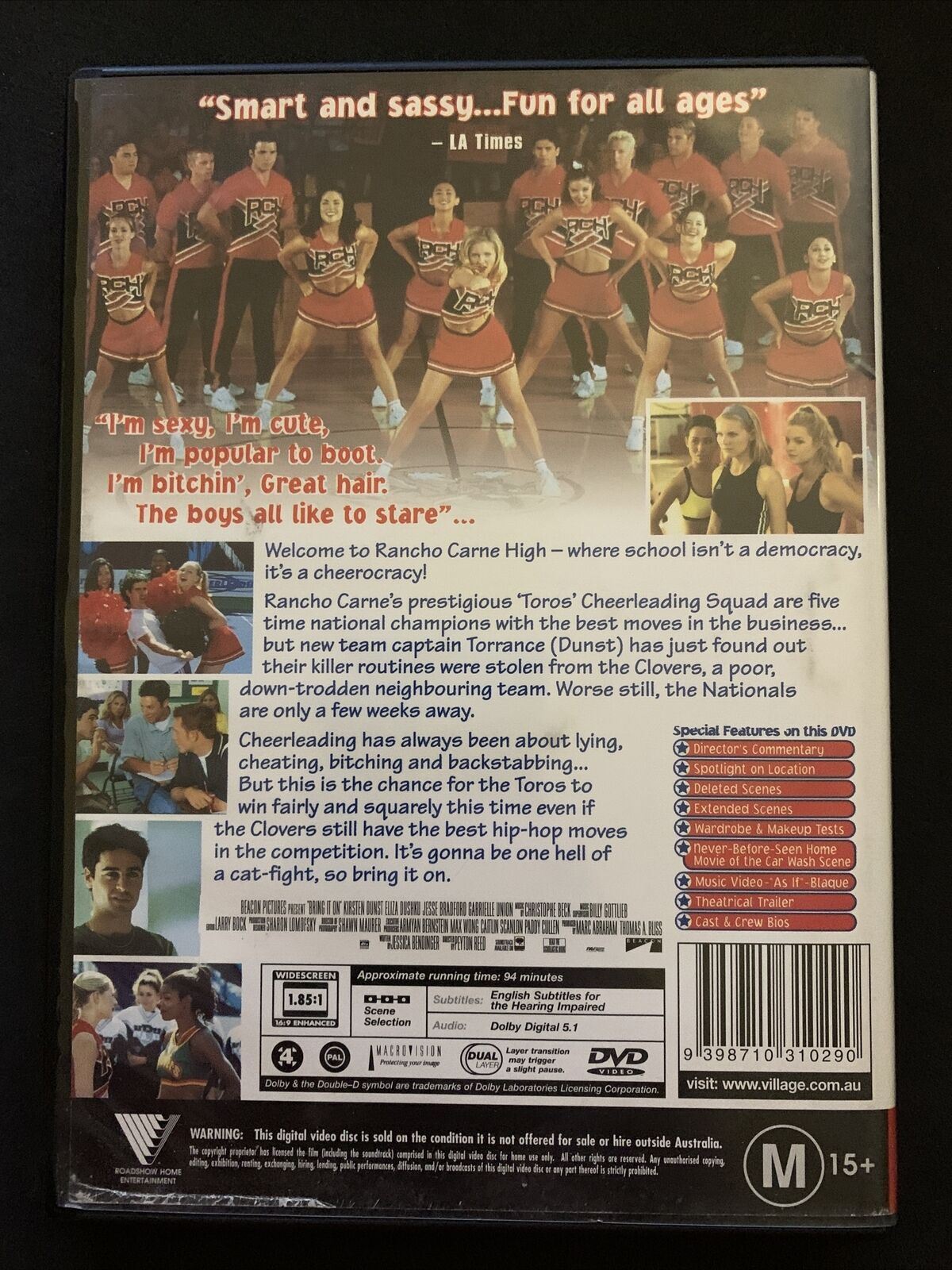 4x Bring it On DVD's: The Original Plus 3 Sequels. Region 4