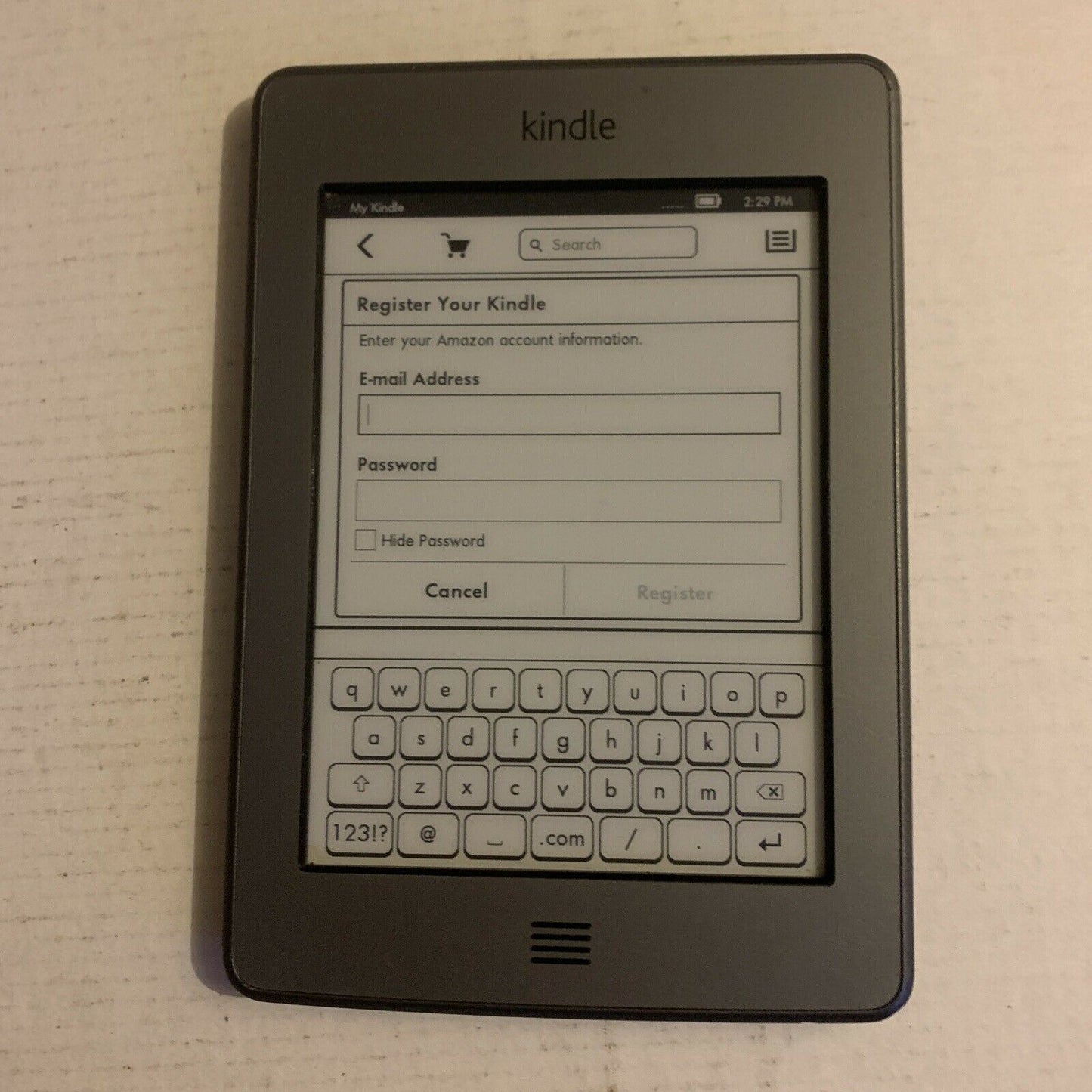 Amazon Kindle Touch, Wi-Fi, 6" E Ink Display Model D01200 4th Gen 4GB