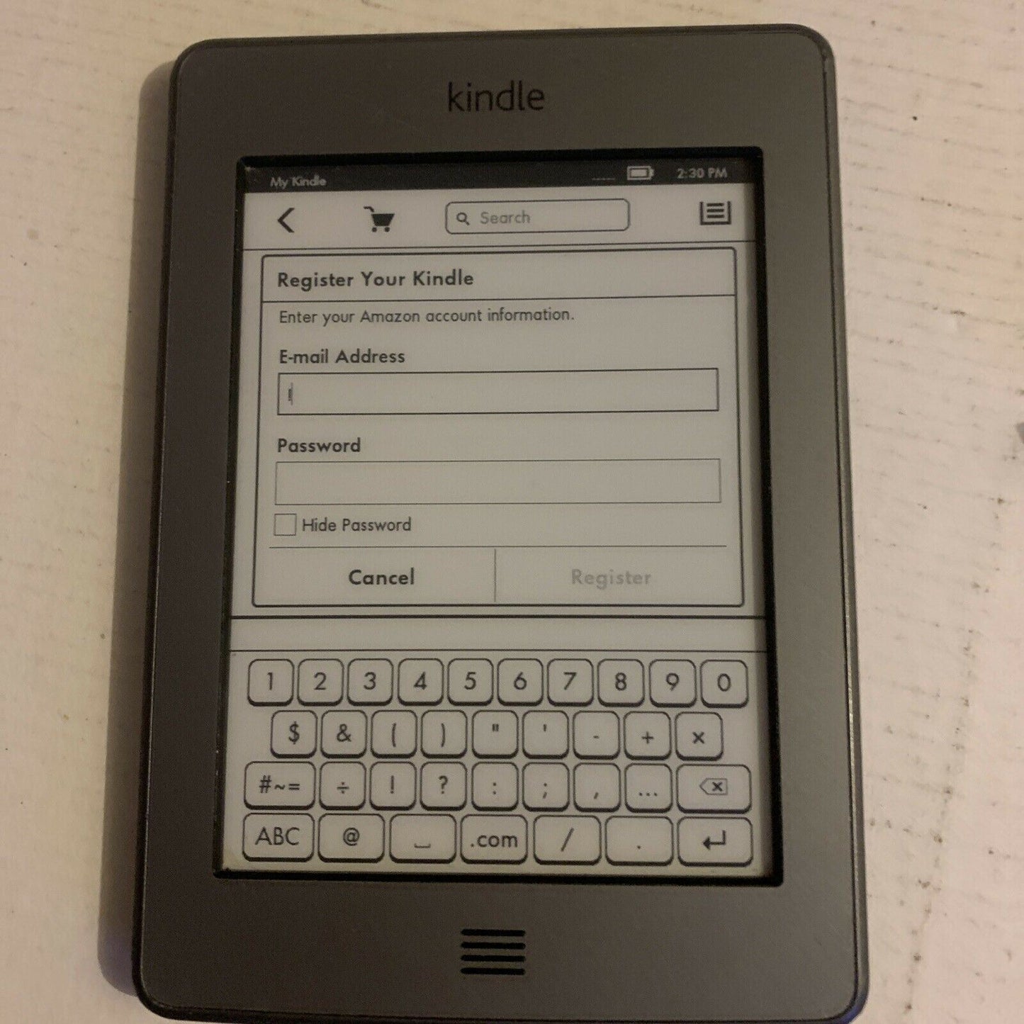 Amazon Kindle Touch, Wi-Fi, 6" E Ink Display Model D01200 4th Gen 4GB