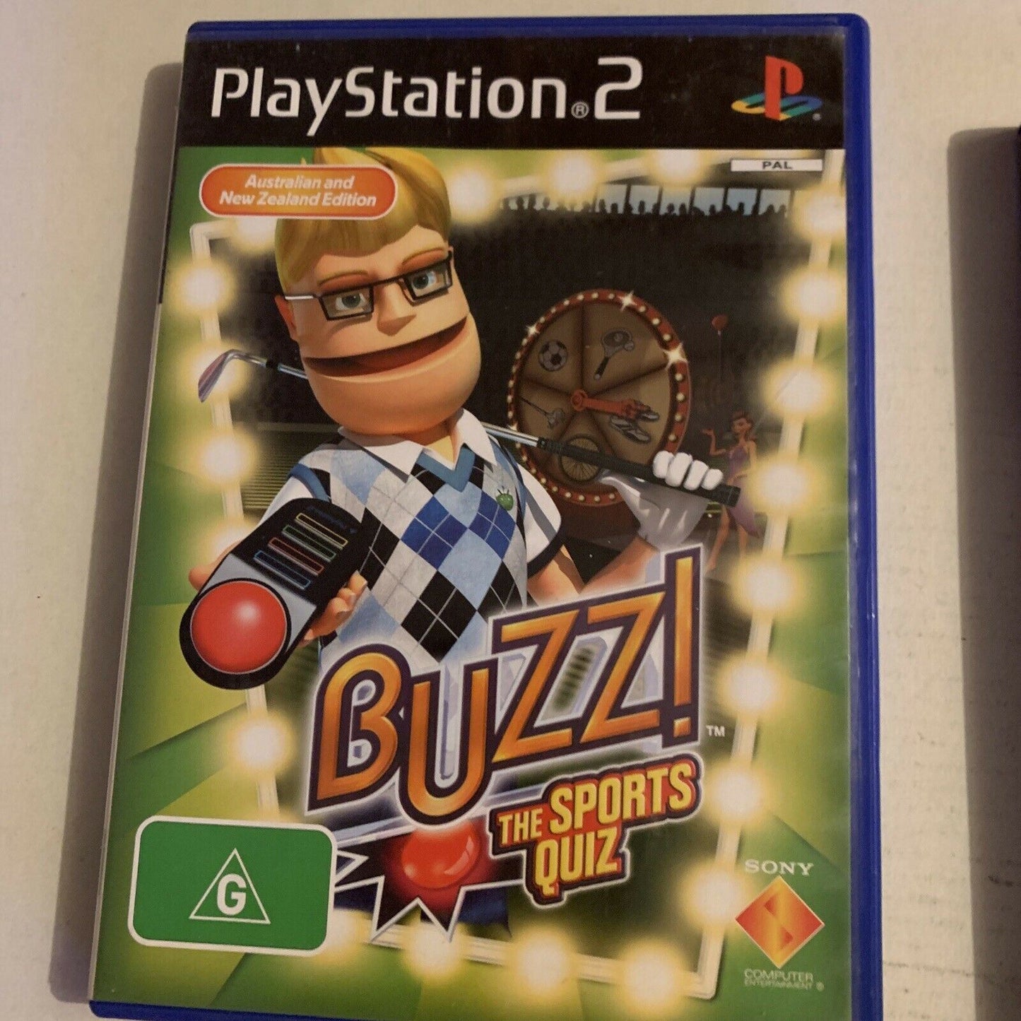 PS2 4x BUZZ Controllers Set, Buzz! The Music Quiz & Buzz! The Sports Quiz AU PS2