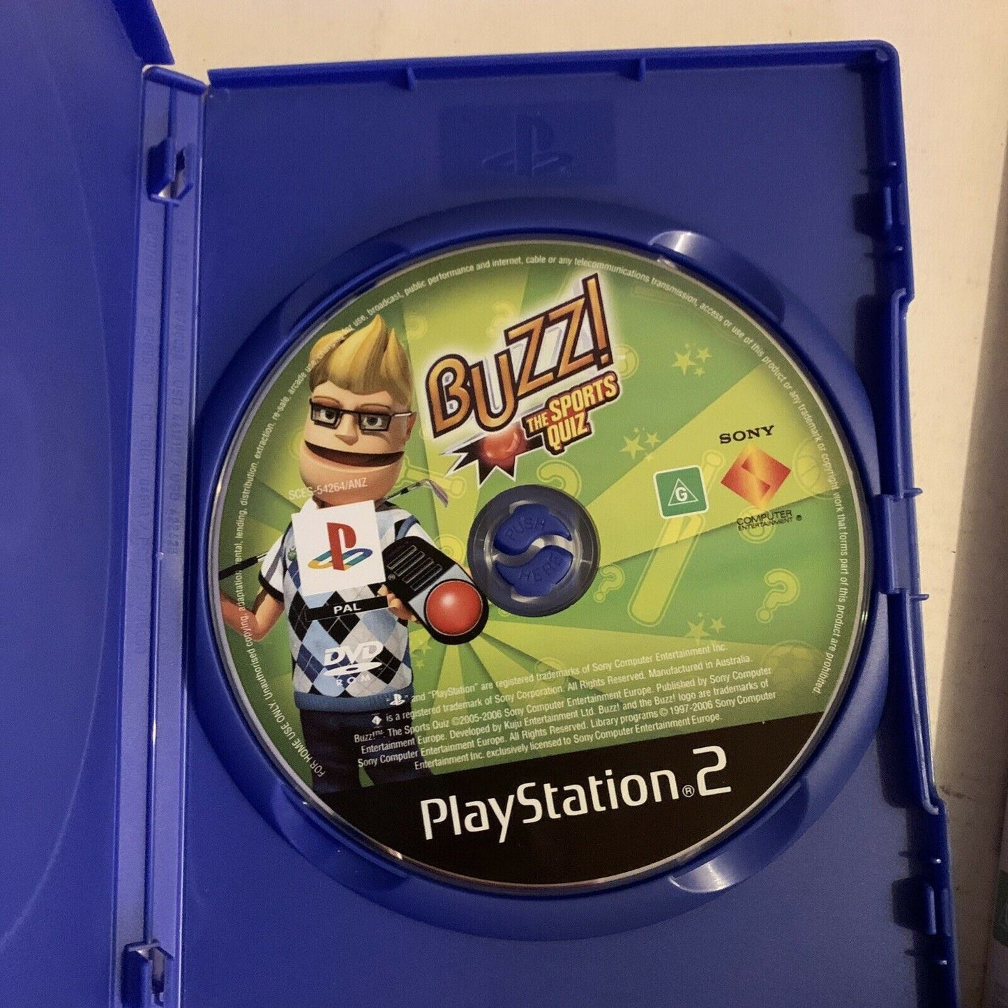 PS2 4x BUZZ Controllers Set, Buzz! The Music Quiz & Buzz! The Sports Quiz AU PS2