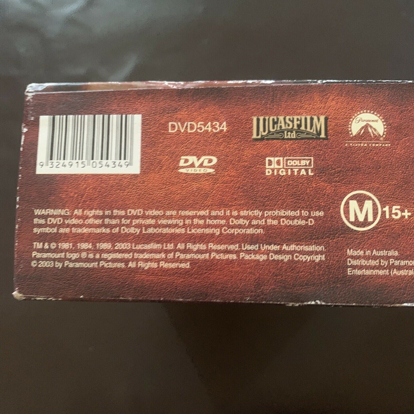 The Adventures Of Indiana Jones - Complete Movie Collection 4-Disc DVD Region 4
