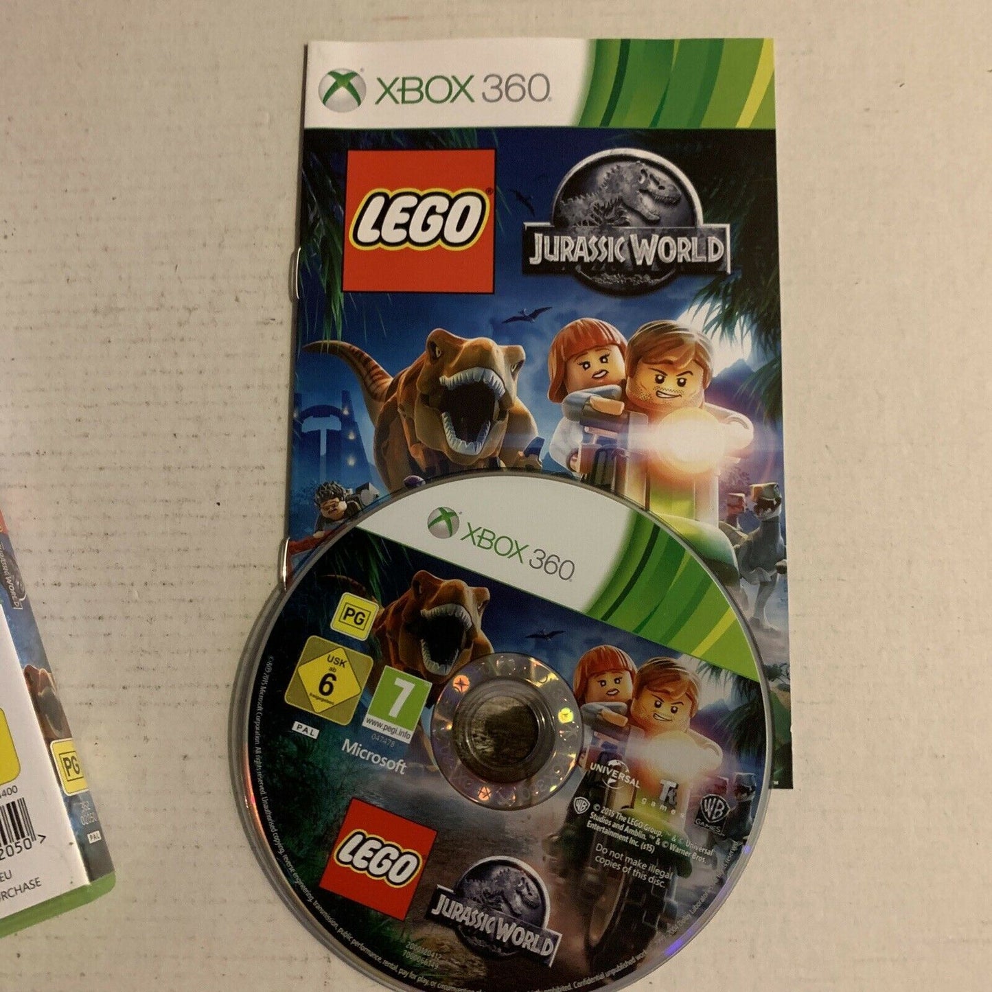 Lego Jurassic World - Xbox 360 PAL Complete With Manual