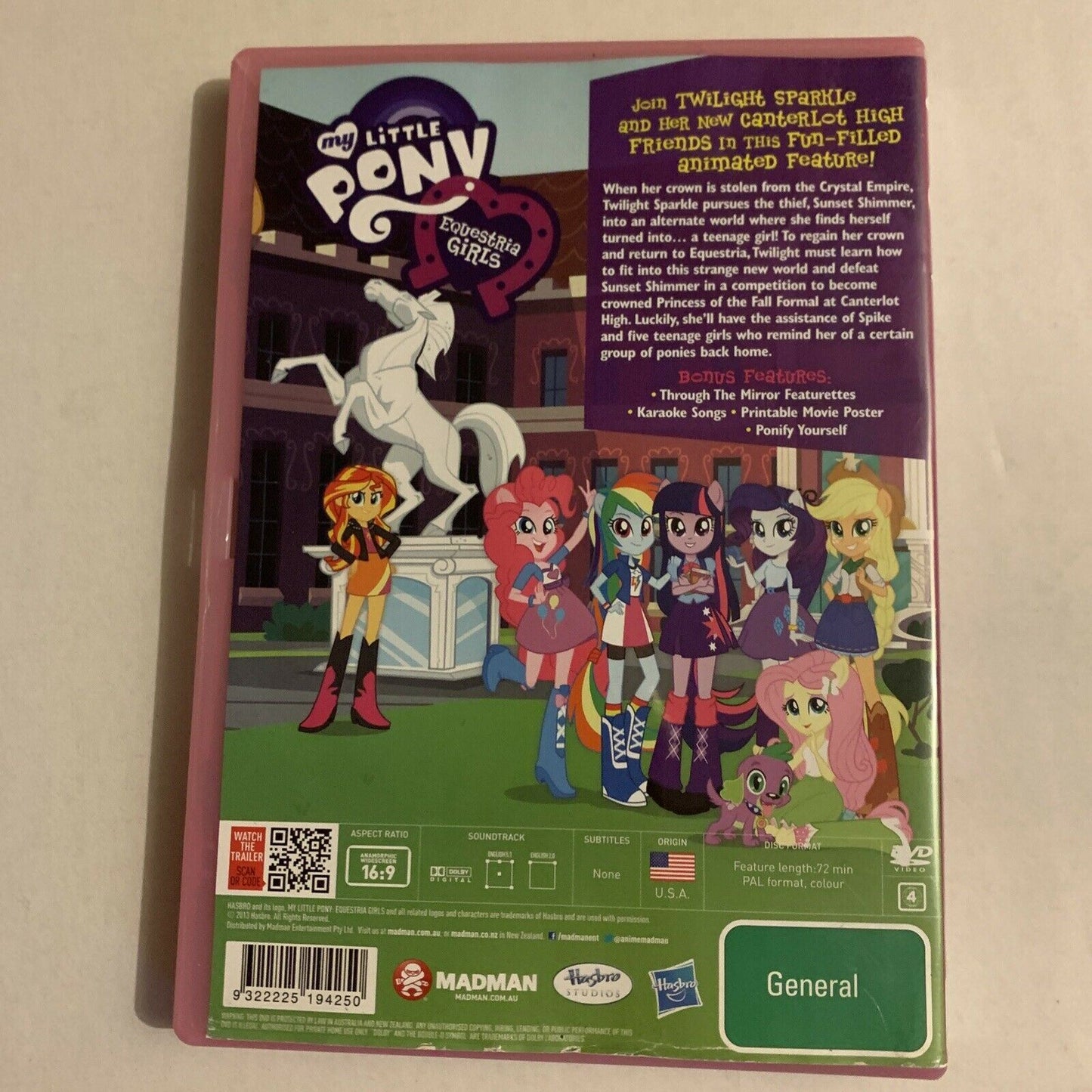 My Little Pony - Equestria Girls (DVD, 2013) Region 4