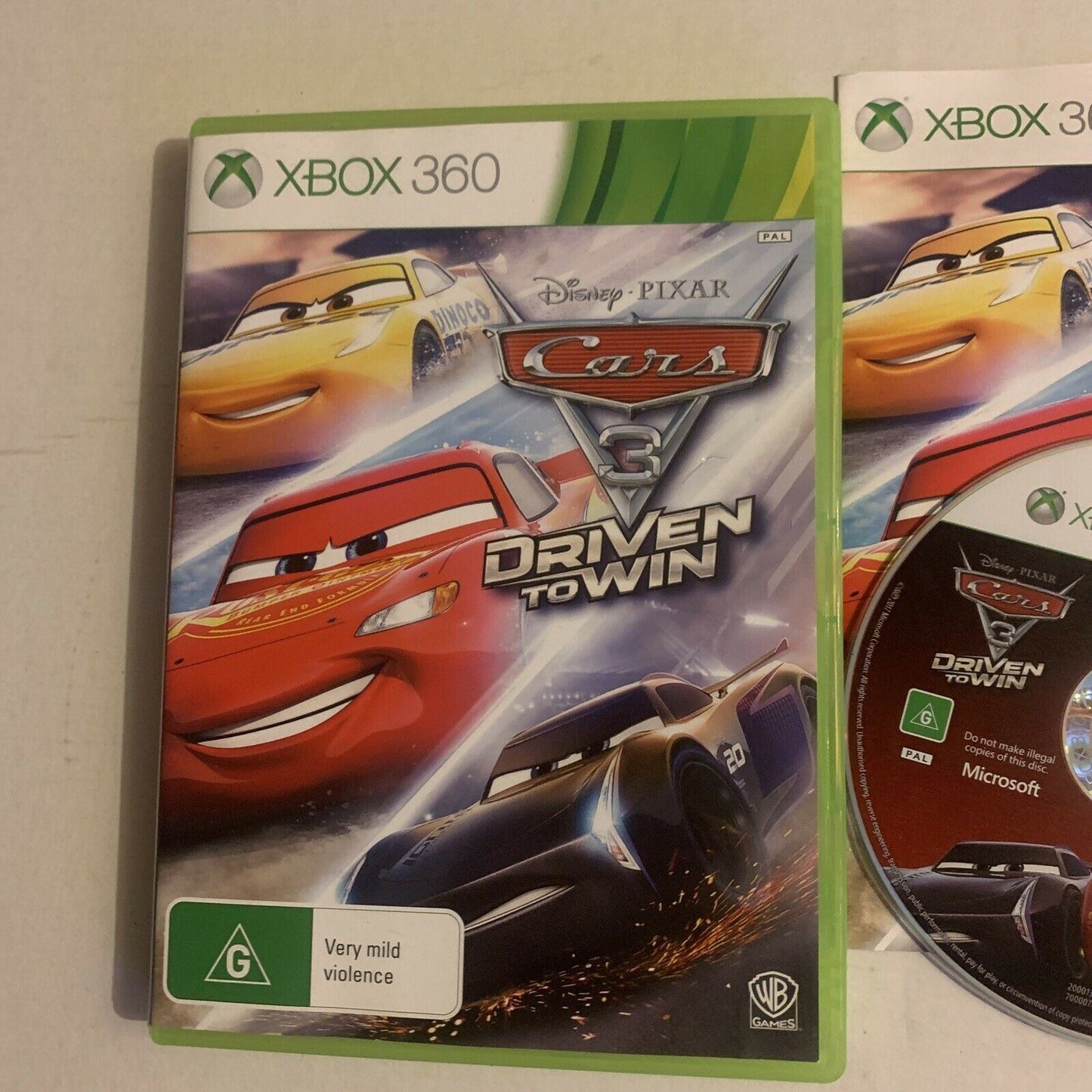 Disney Pixar Cars 3 - Driven To Win Xbox 360 With Manual PAL