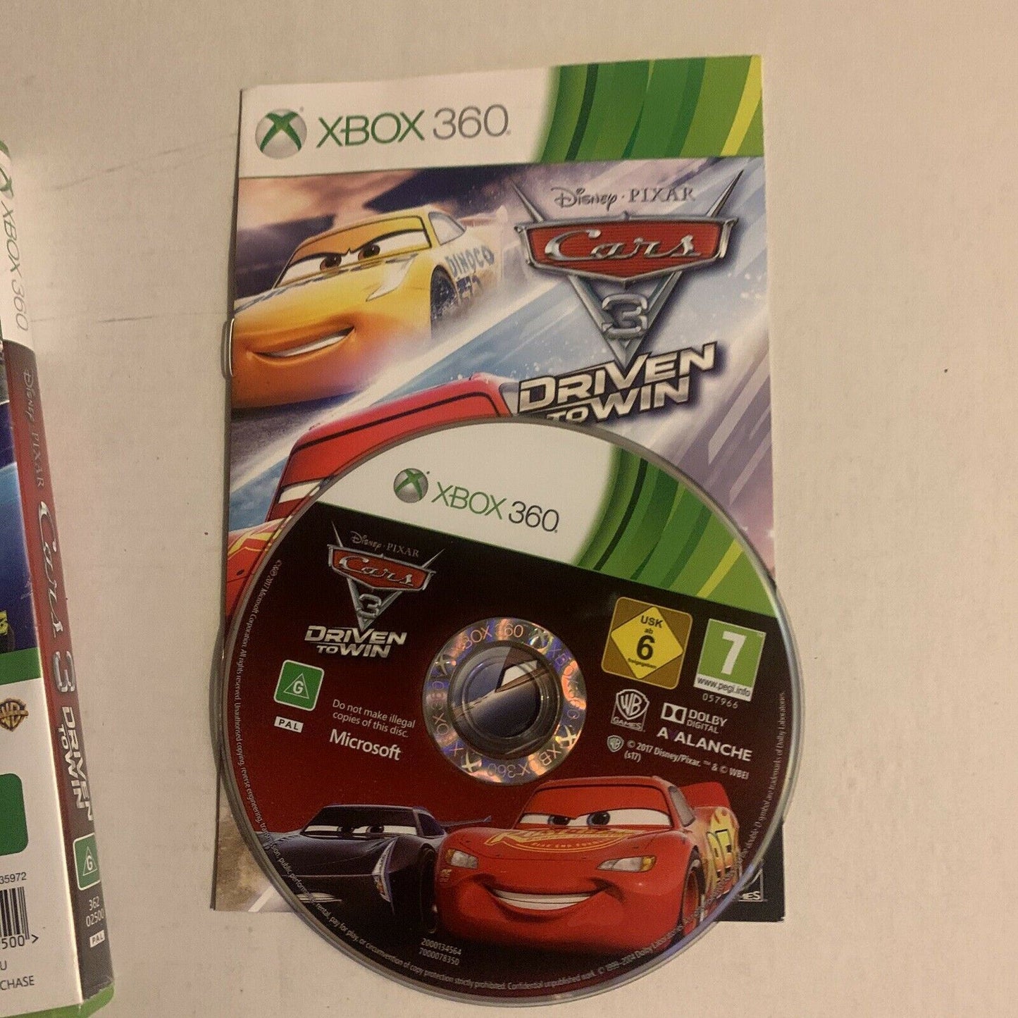 Disney Pixar Cars 3 - Driven To Win Xbox 360 With Manual PAL