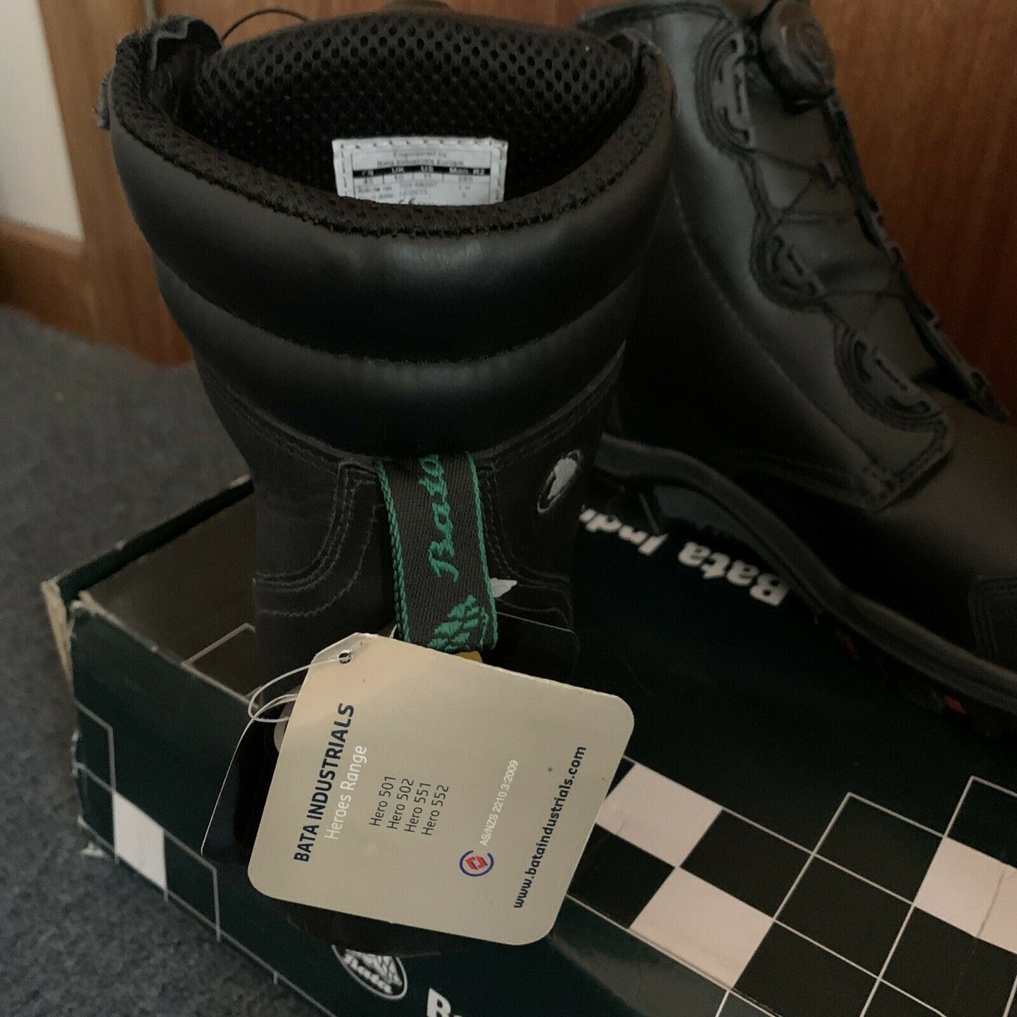 Bata Hero 551 Work Safety Boots Boa Lacing System, Scuff Cap Size 10UK 11US