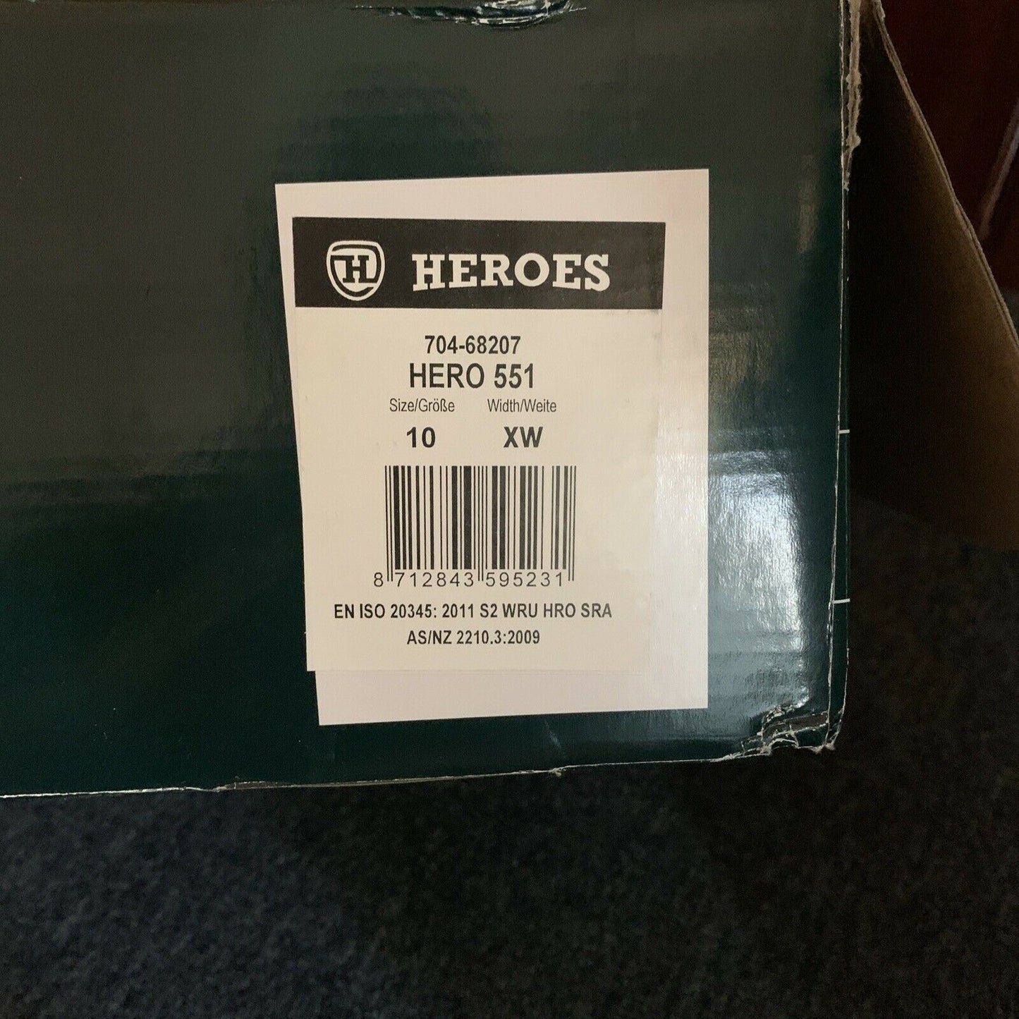 Bata Hero 551 Work Safety Boots Boa Lacing System, Scuff Cap Size 10UK 11US