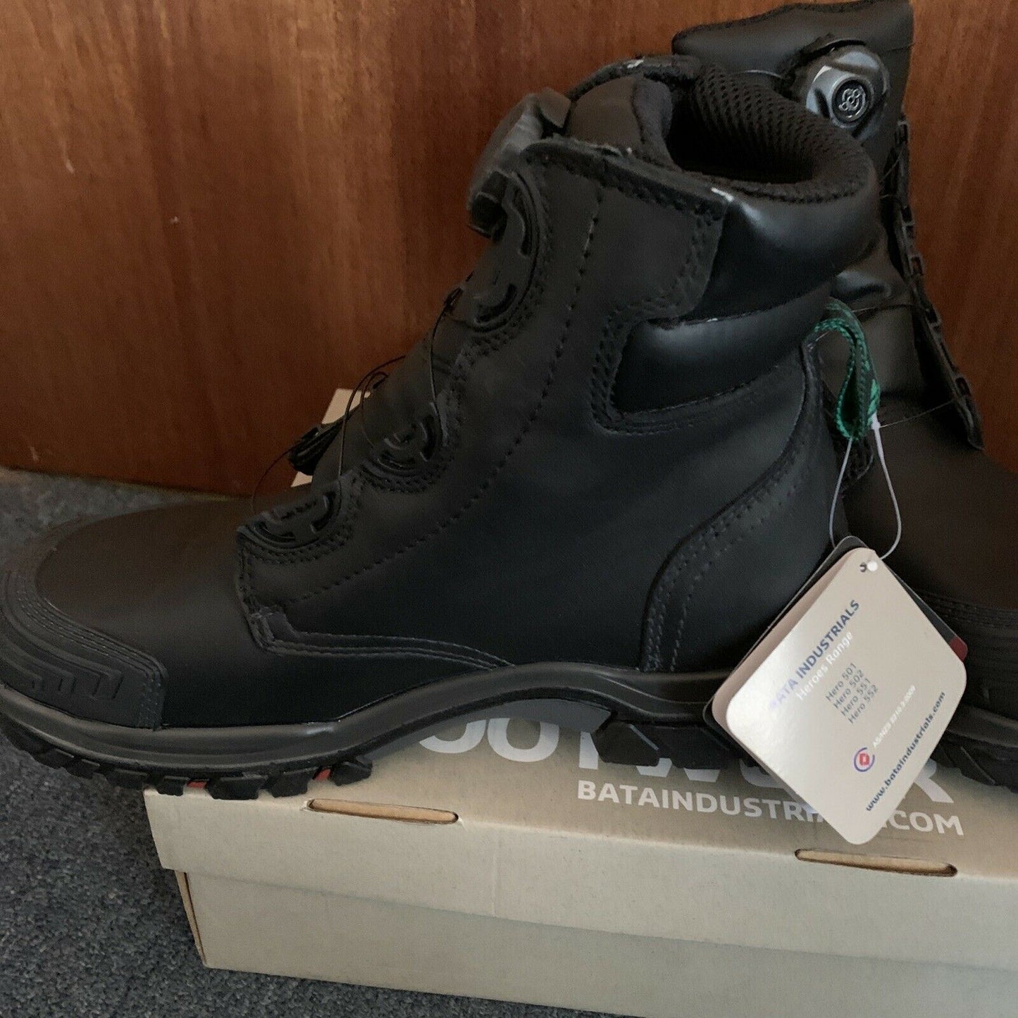 BATA Hero 551 Work Safety Boots, Boa Lacing System With Scuff Cap Size UK8 US9