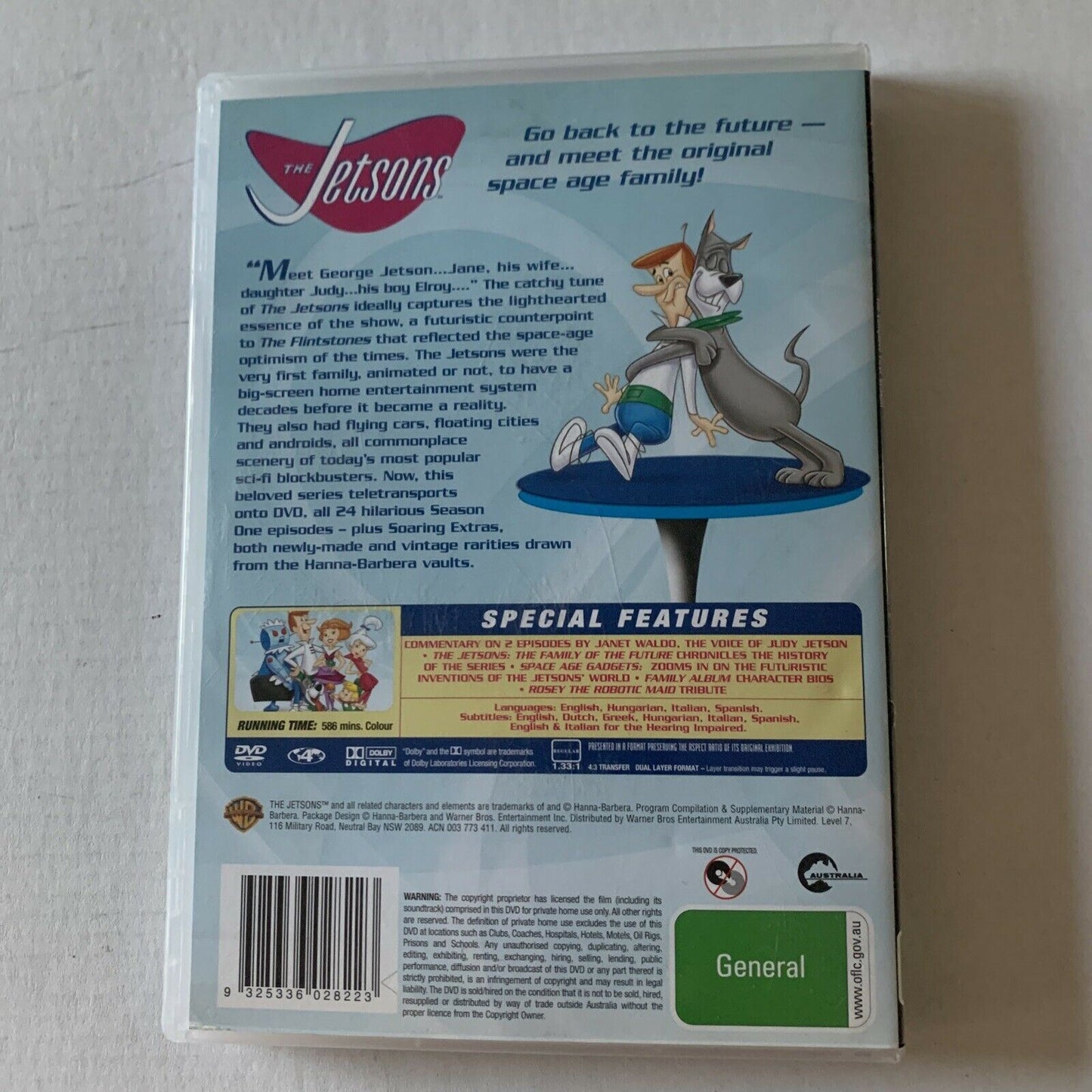 The Jetsons : Season 1 (DVD, 1962, 4-Disc) Region 4,2,5