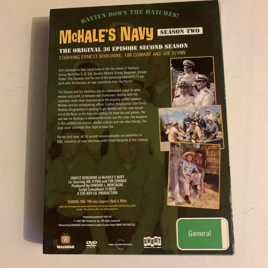 McHale's Navy : Season 2 (DVD, 2007, 5-Disc Set) Ernest Borgnine, Joe Flynn