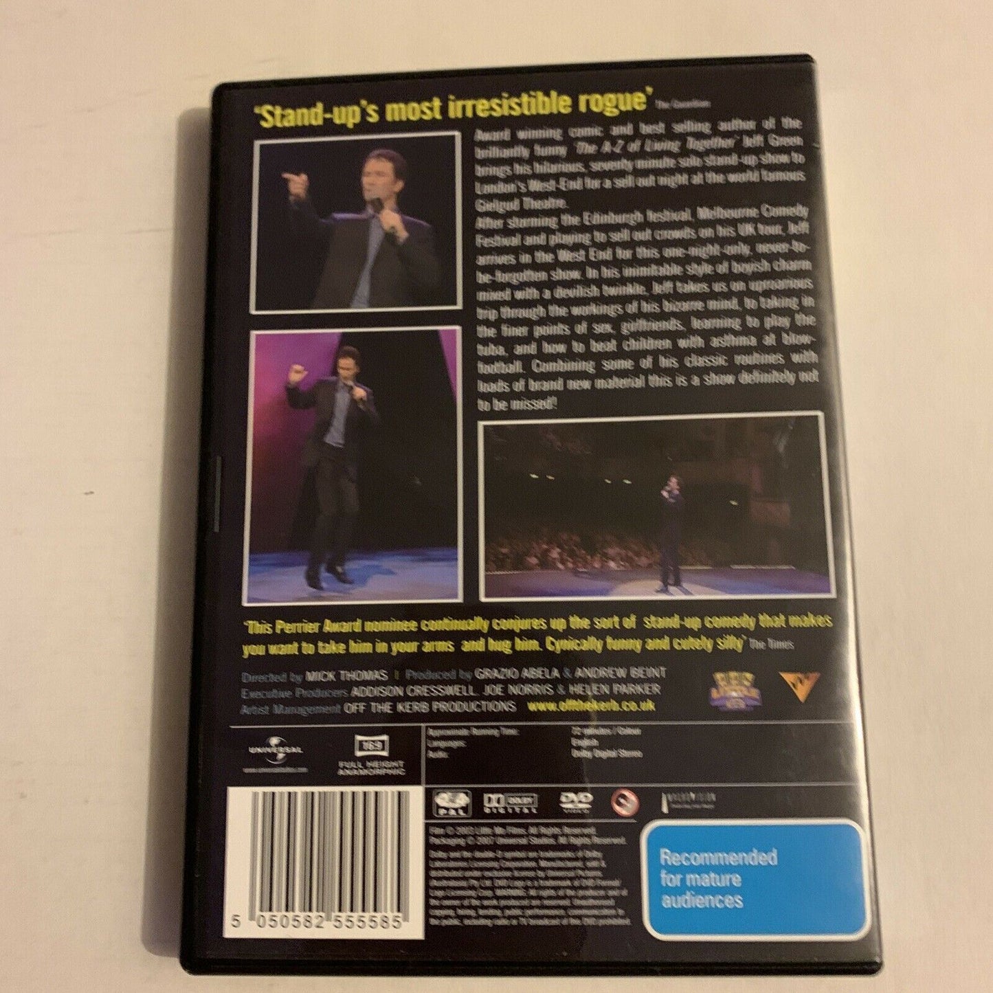 Jeff Green Live - Back From the Bewilderness (DVD, 2003)   Region 4,2
