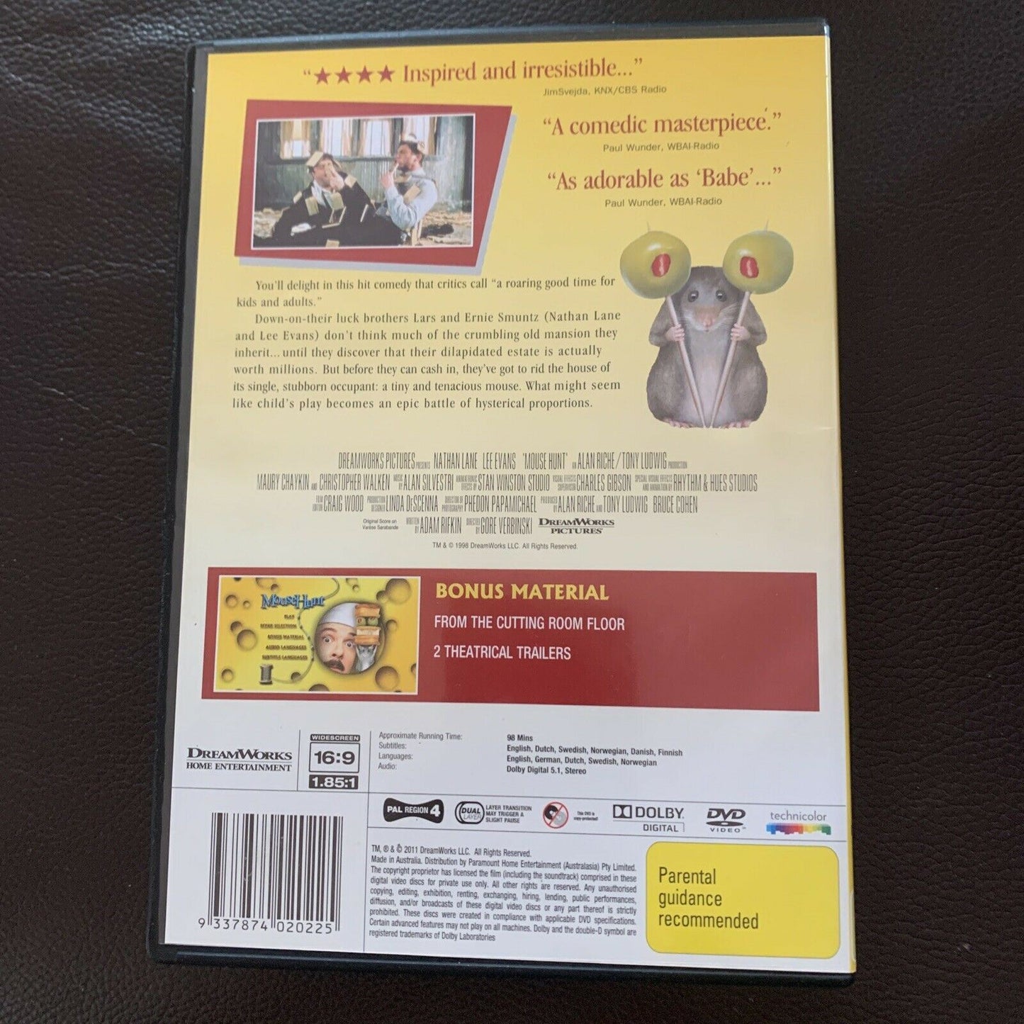 Mousehunt (DVD, 1998) Nathan Lane, Lee Evans. Region 4