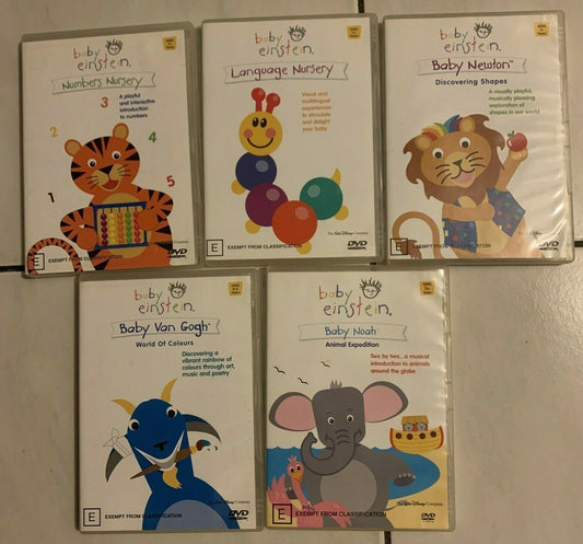 5x Baby Einstein DVDs Region 4,2
