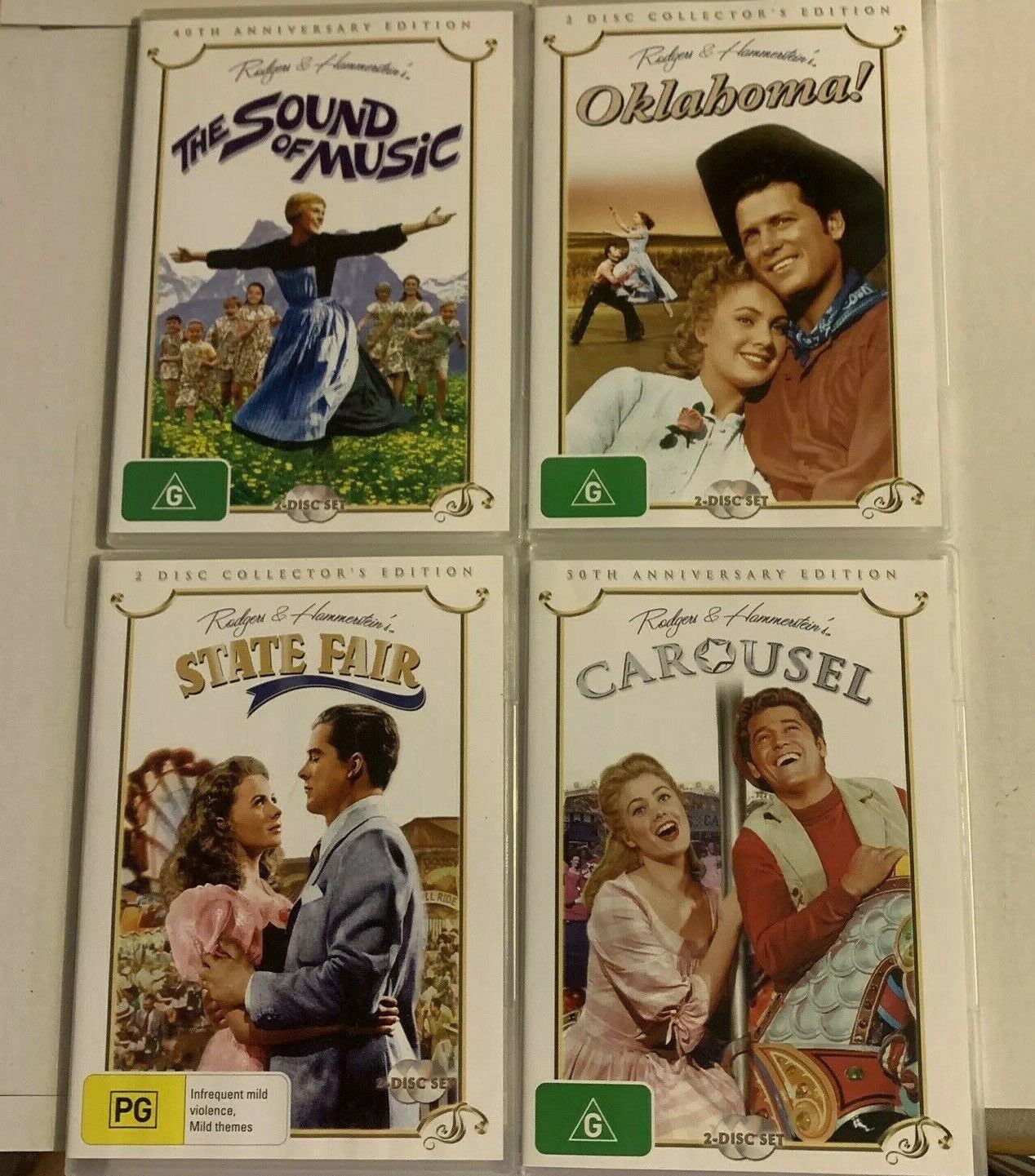 4x Roger & Hammerstein's DVDs: Sound Of Music, Oklahoma! State Fair, Carousel