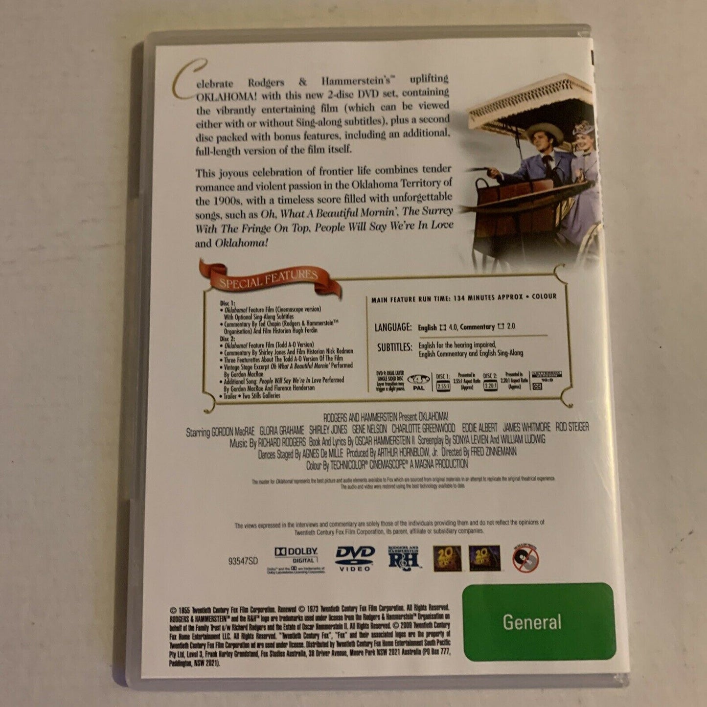 4x Roger & Hammerstein's DVDs: Sound Of Music, Oklahoma! State Fair, Carousel