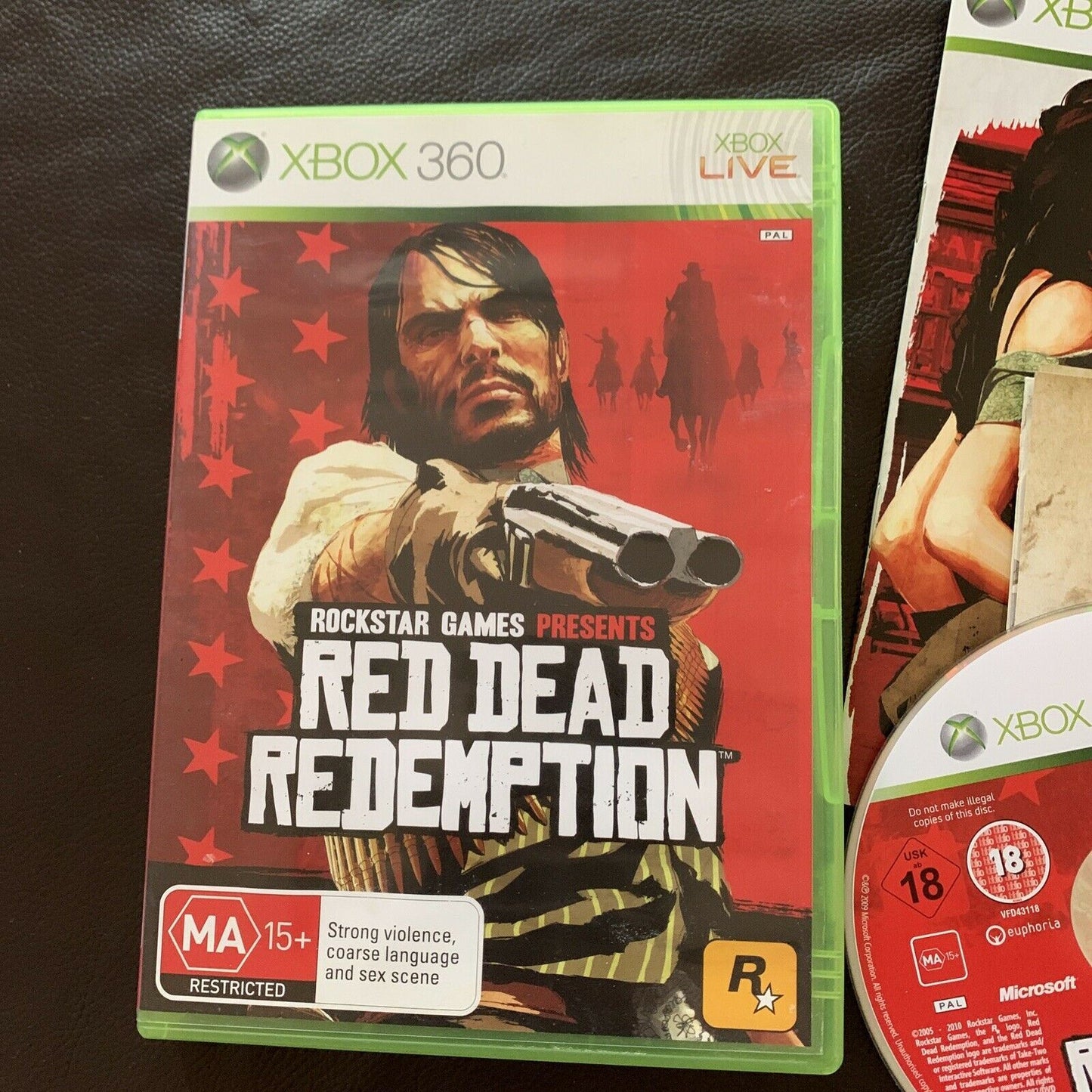 Red Dead Redemption - Microsoft Xbox 360 PAL, 2010 With Manual And Map