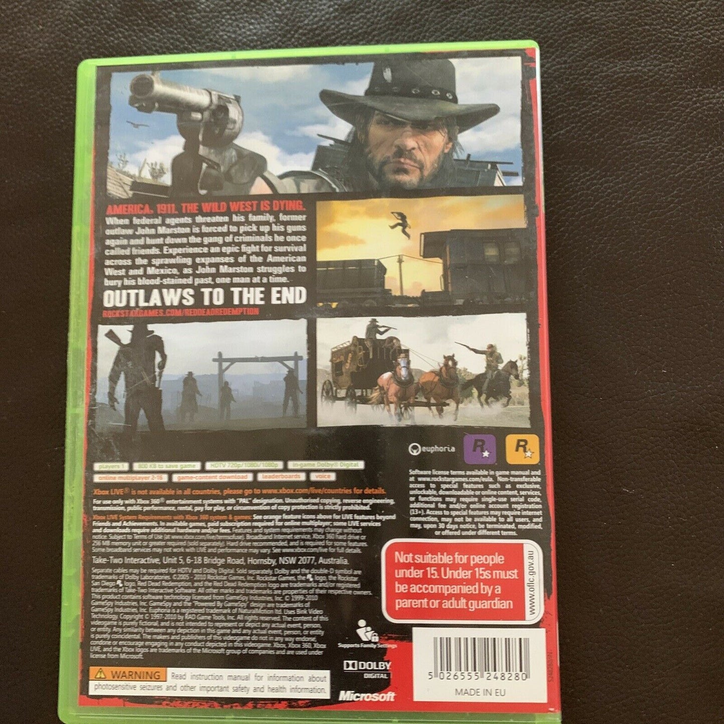 Red Dead Redemption - Microsoft Xbox 360 PAL, 2010 With Manual And Map