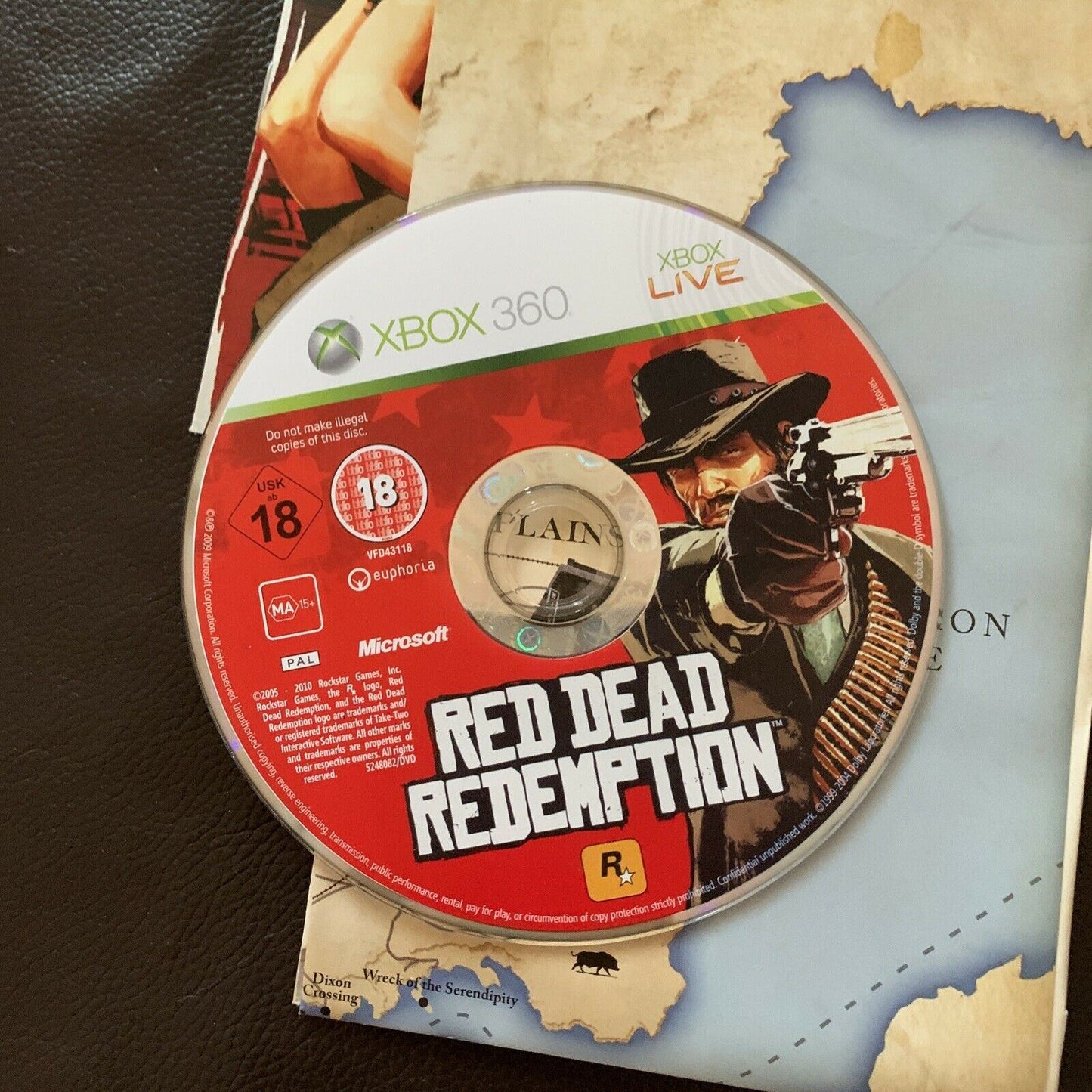 Red Dead Redemption - Microsoft Xbox 360 PAL, 2010 With Manual And Map