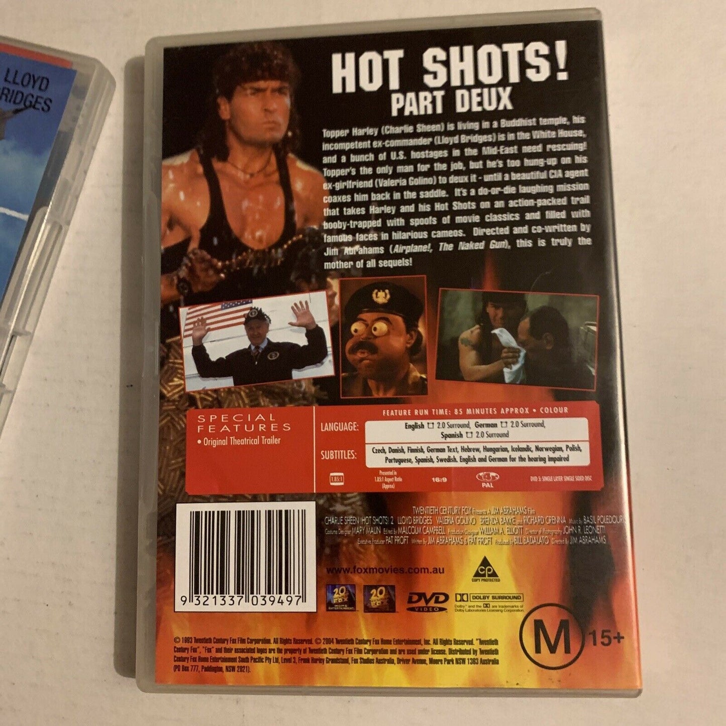 Hot Shots! + Hot Shots! Part Deux (DVD, 1991) Charlie Sheen. Region 4