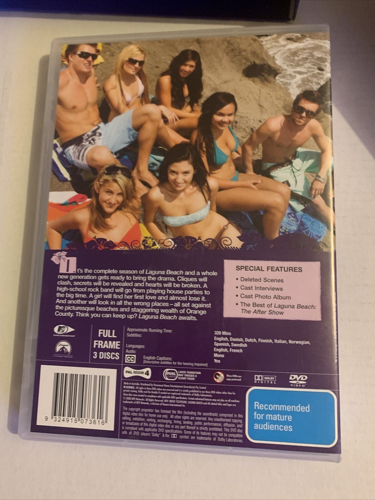 MTV: Laguna Beach - Complete Season 1,2,3 (DVD, 2008, 9-Disc) Region 4,2