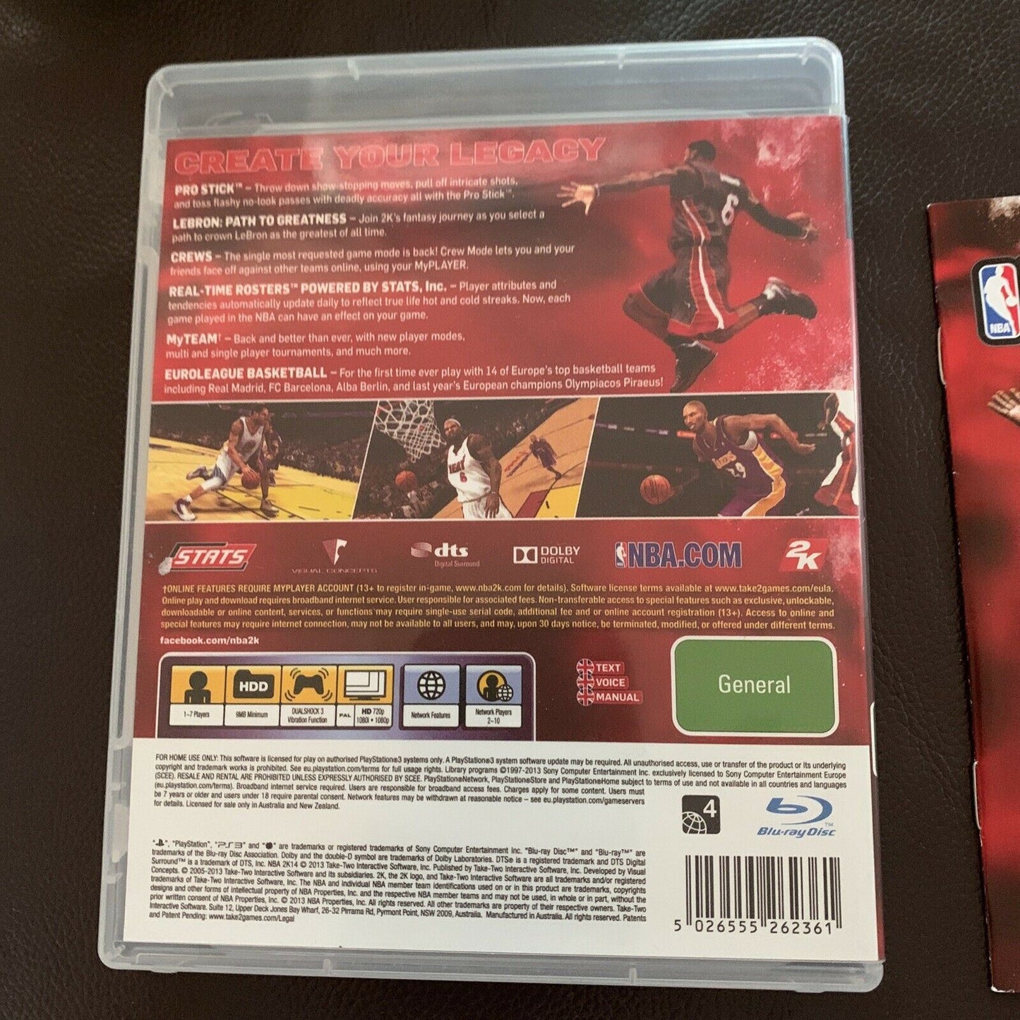 NBA2K14 & NBA2K15 Basketball PS3 PlayStation 3 Game With Manual