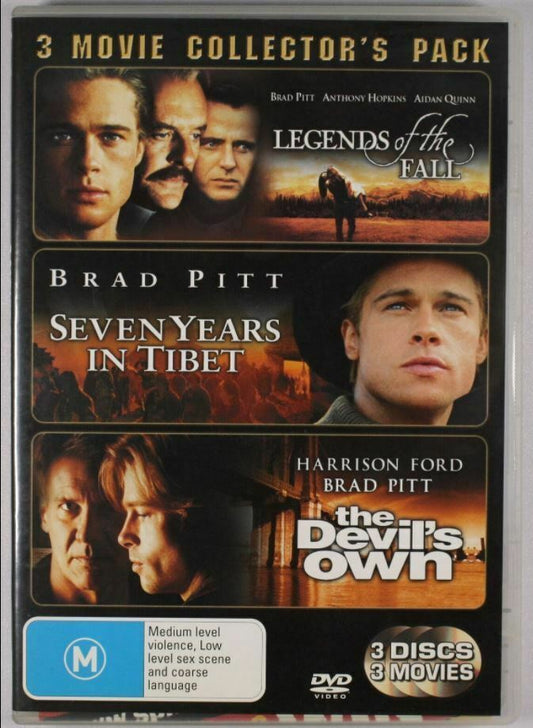 Brad Pitt: Legends Of The Fall / Seven Years In Tibet / The Devil's Own (DVD)