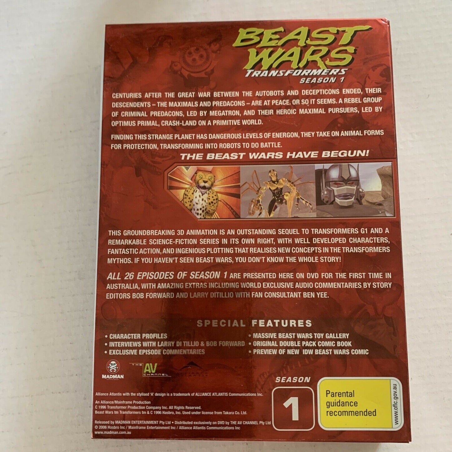 Beast Wars : Transformers - Season One (DVD, 2006) Region 4