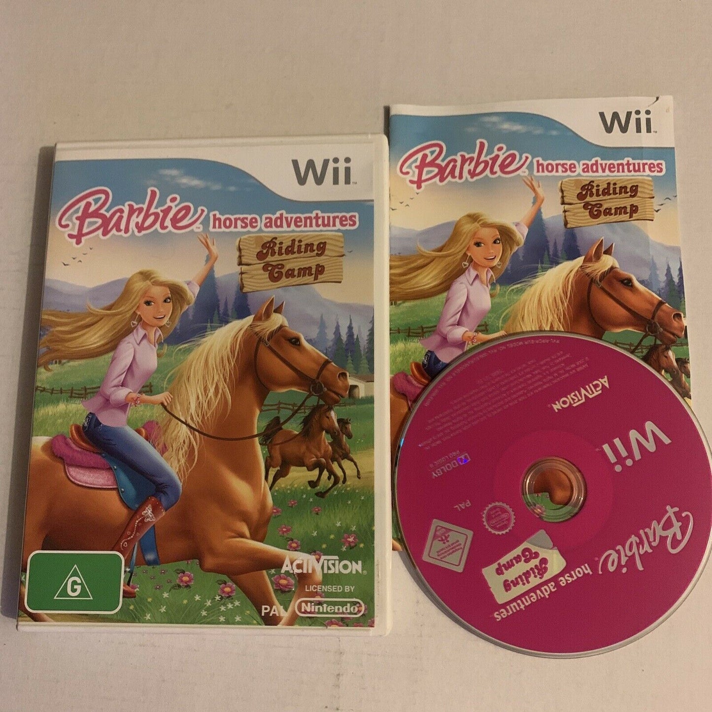 Barbie: Horse Adventures - Riding Camp - Nintendo Wii PAL With Manual