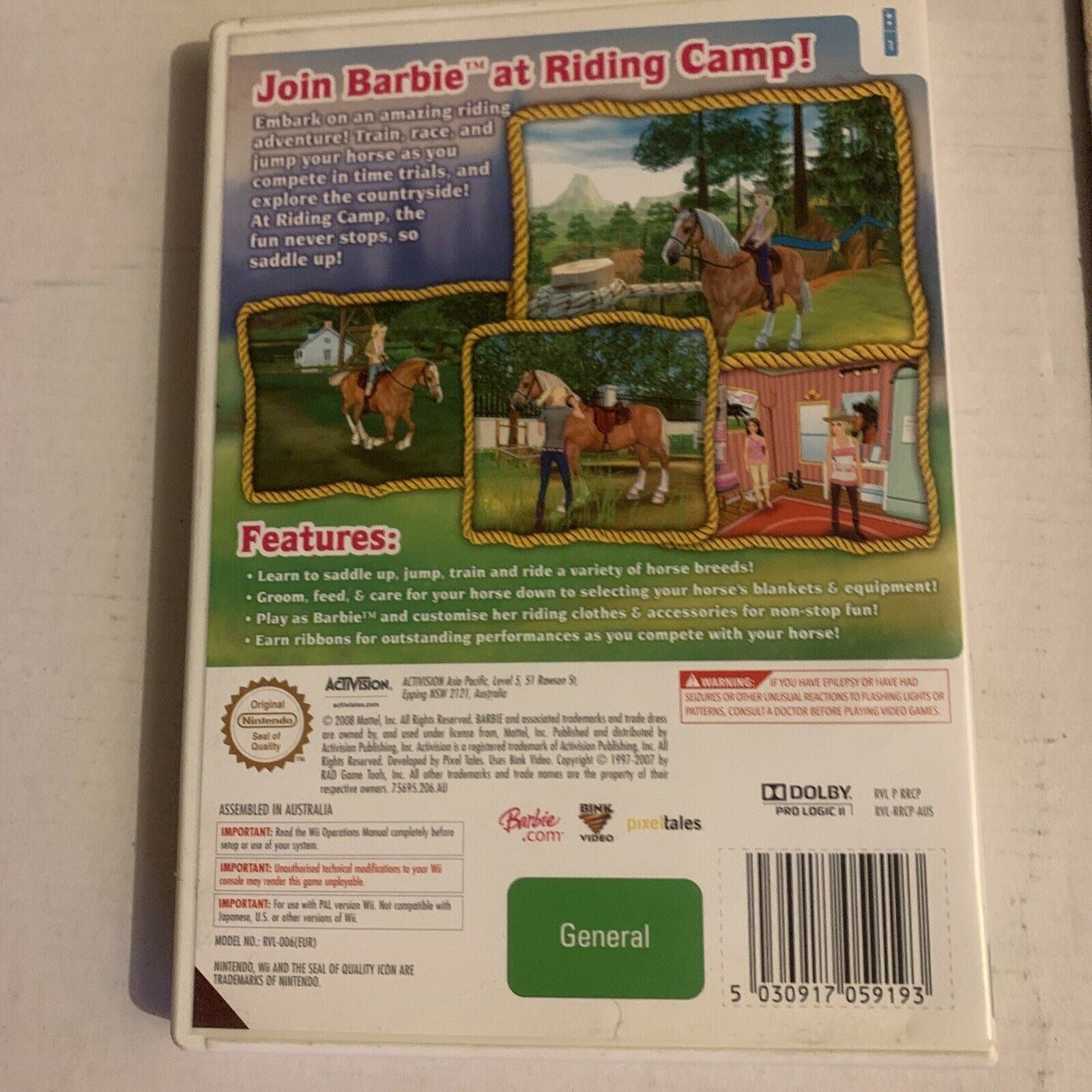 Barbie horse wii hot sale