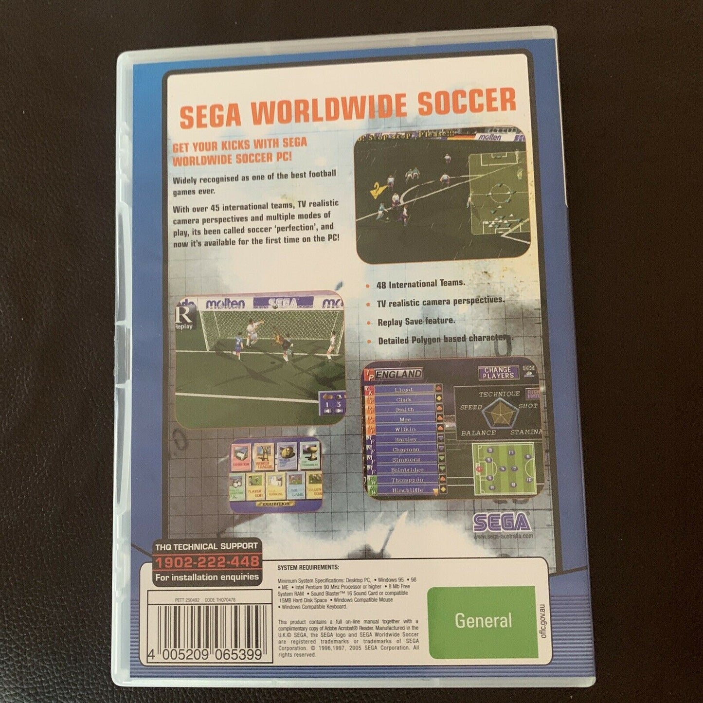 Sega Worldwide Soccer (2005) PC CDROM Windows Game