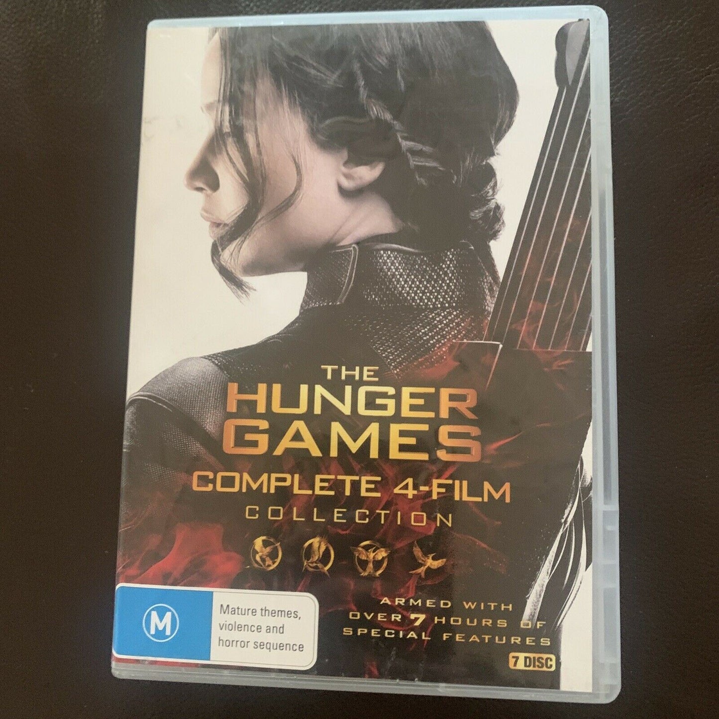 The HUNGER GAMES Complete 4-Film Collection DVD 7-Disc Catching Fire Mockingjay