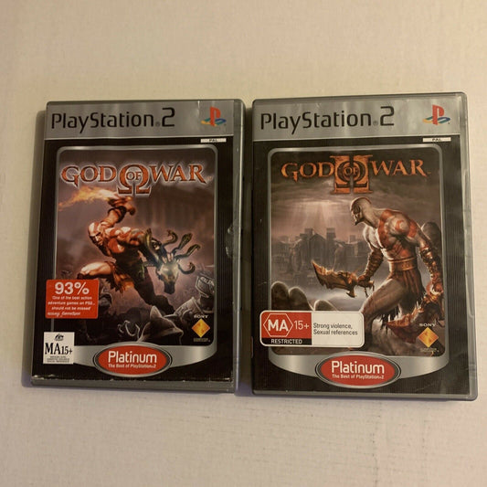 God of War I & God Of War II 2 - Playstation 2 (PS2) PAL With Manual