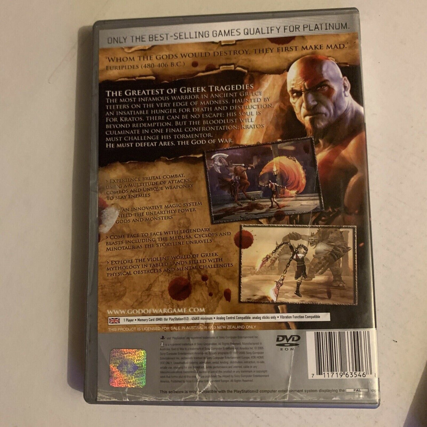 God of War I & God Of War II 2 - Playstation 2 (PS2) PAL With Manual