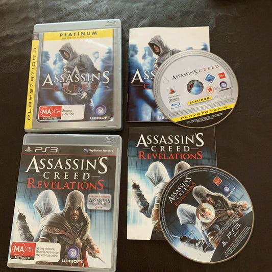 Assassins Creed 1 & Assassin's Creed Revelations - PS3 Game With Manual