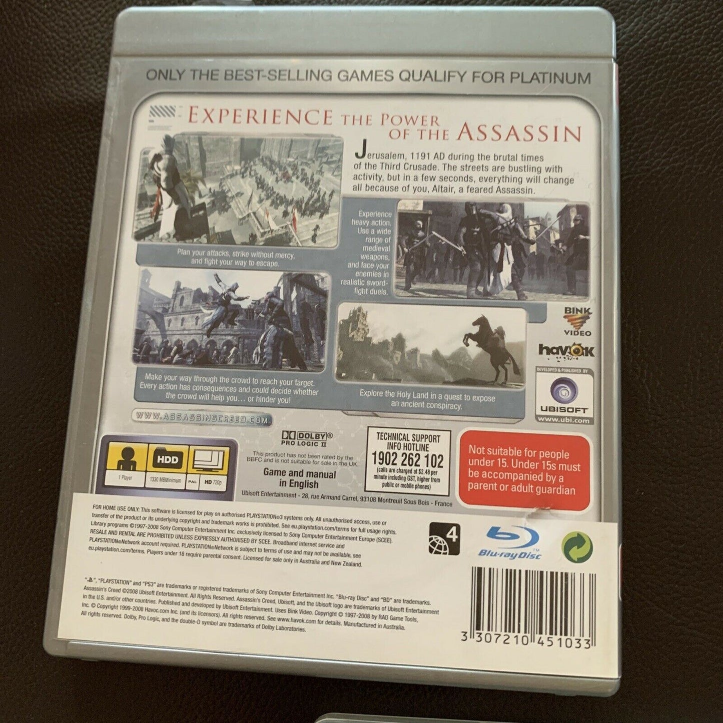 Assassins Creed 1 & Assassin's Creed Revelations - PS3 Game With Manual