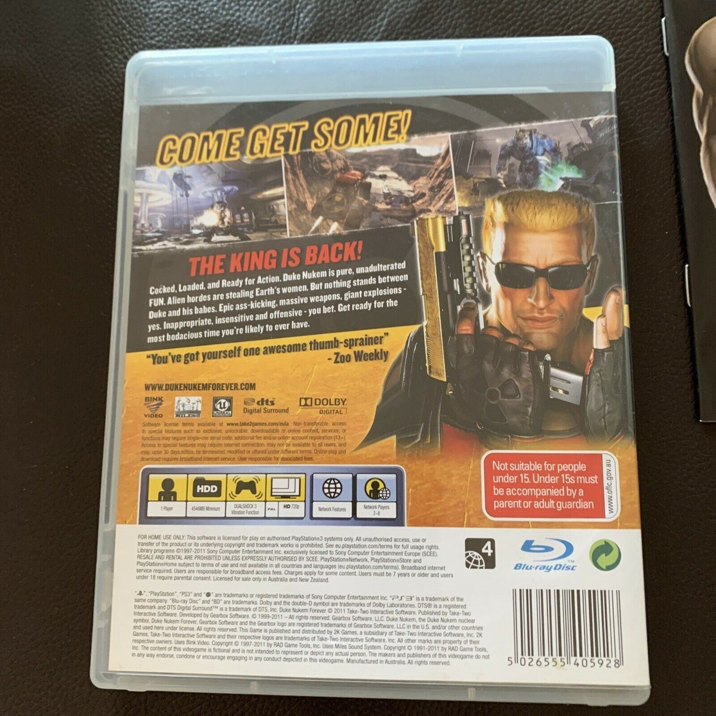 Duke Nukem Forever -  Playstation 3 PS3 Game- Complete with Manual PAL