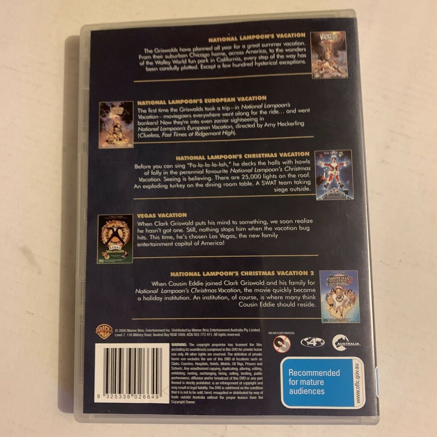 National Lampoon's Vacation Collection (DVD, 2005, 5-Disc Set) Region 4