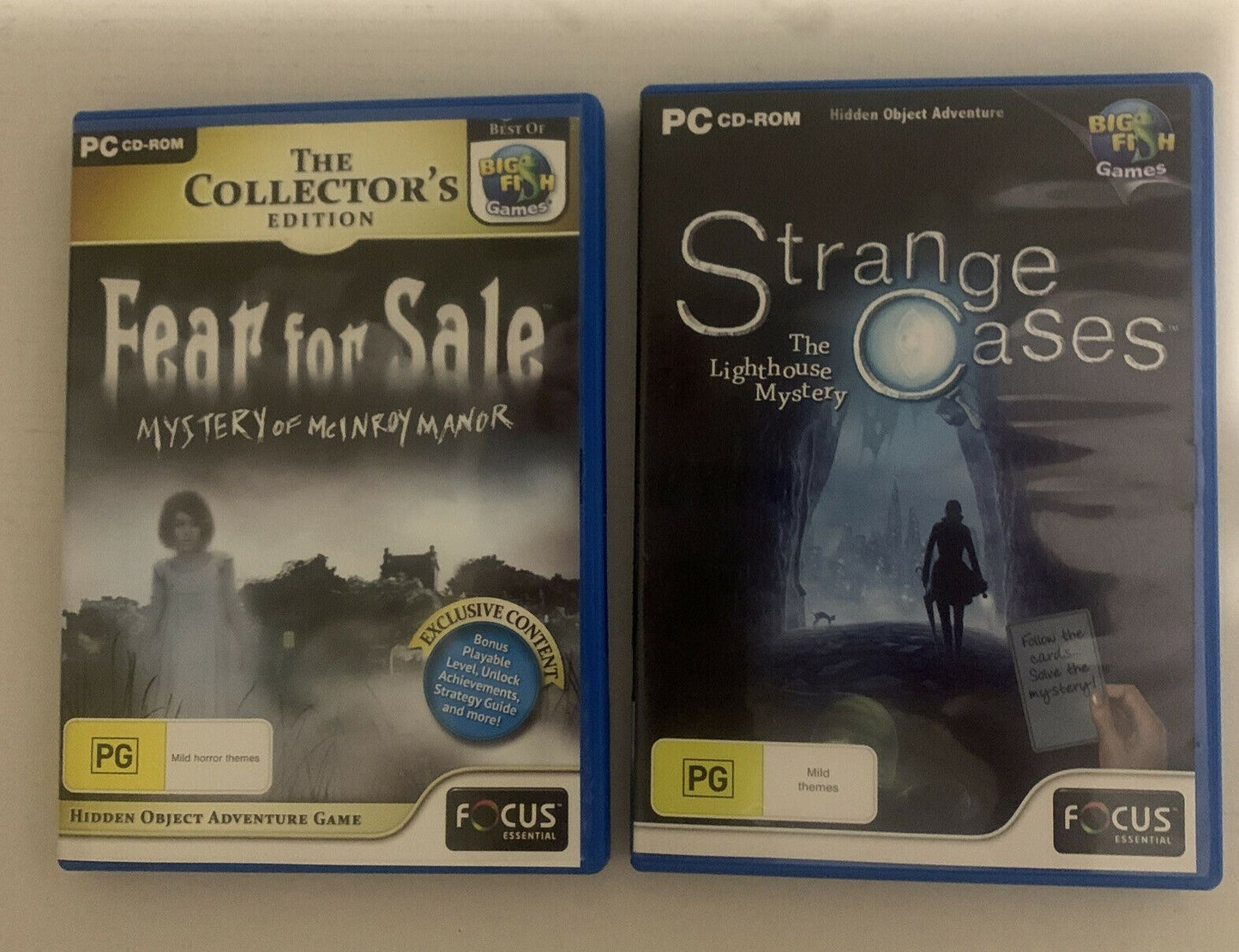 2x Hidden Object Game: Fear for Sale Mystery of McInroy Manor & Strang –  Retro Unit