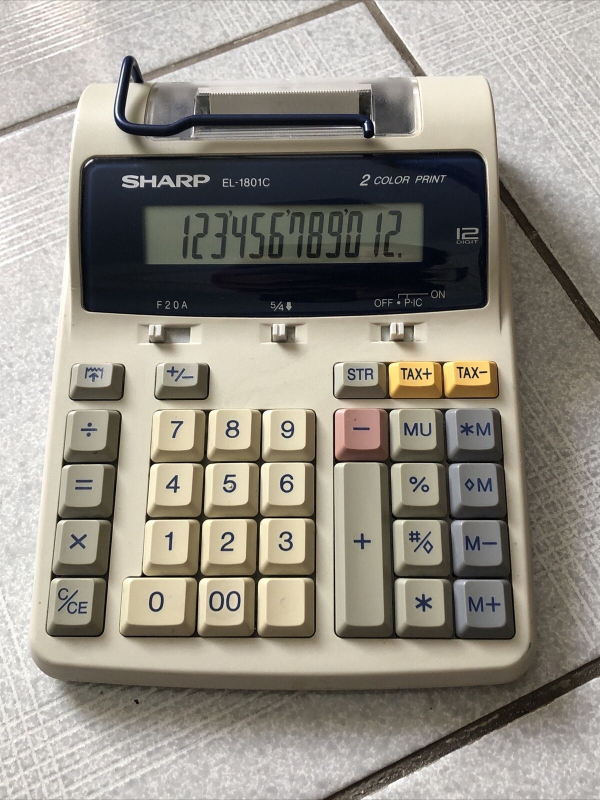 Sharp EL-1801C Electronic 2 Color Print Calculator