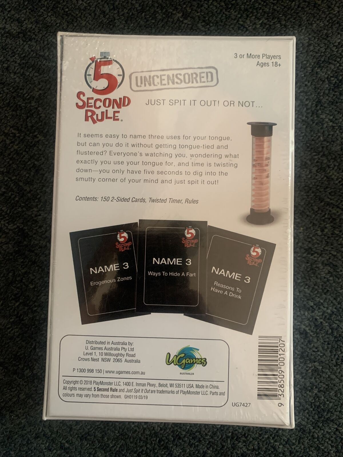 *New Sealed* PlayMonster 5 Second Rule Uncensored Adult  Card Game