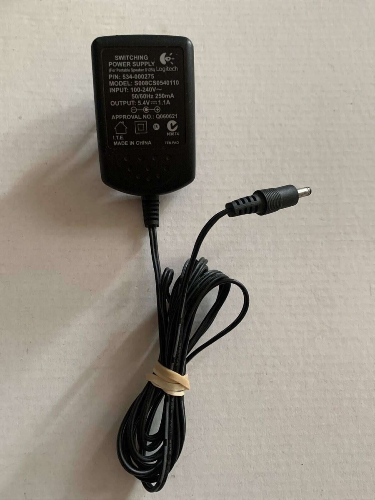 Genuine Logitech S008CS0540110 Switching Power Supply for Speaker S125i 5.4v