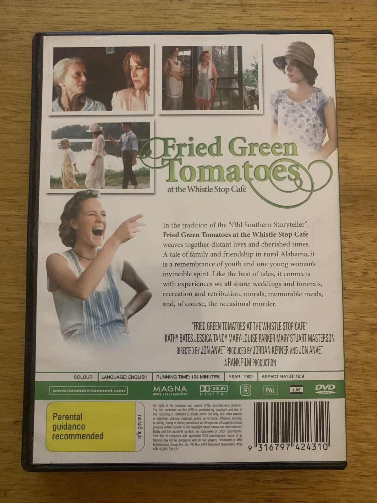 Fried Green Tomatoes (DVD, 1992) Kathy Bates, Jessica Tandy, Mary Stuart. Reg 4