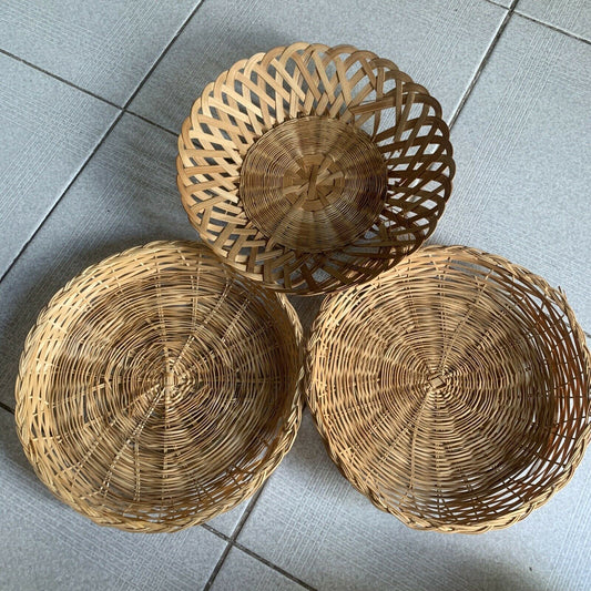 3x Bamboo Placement 25cm in diametre