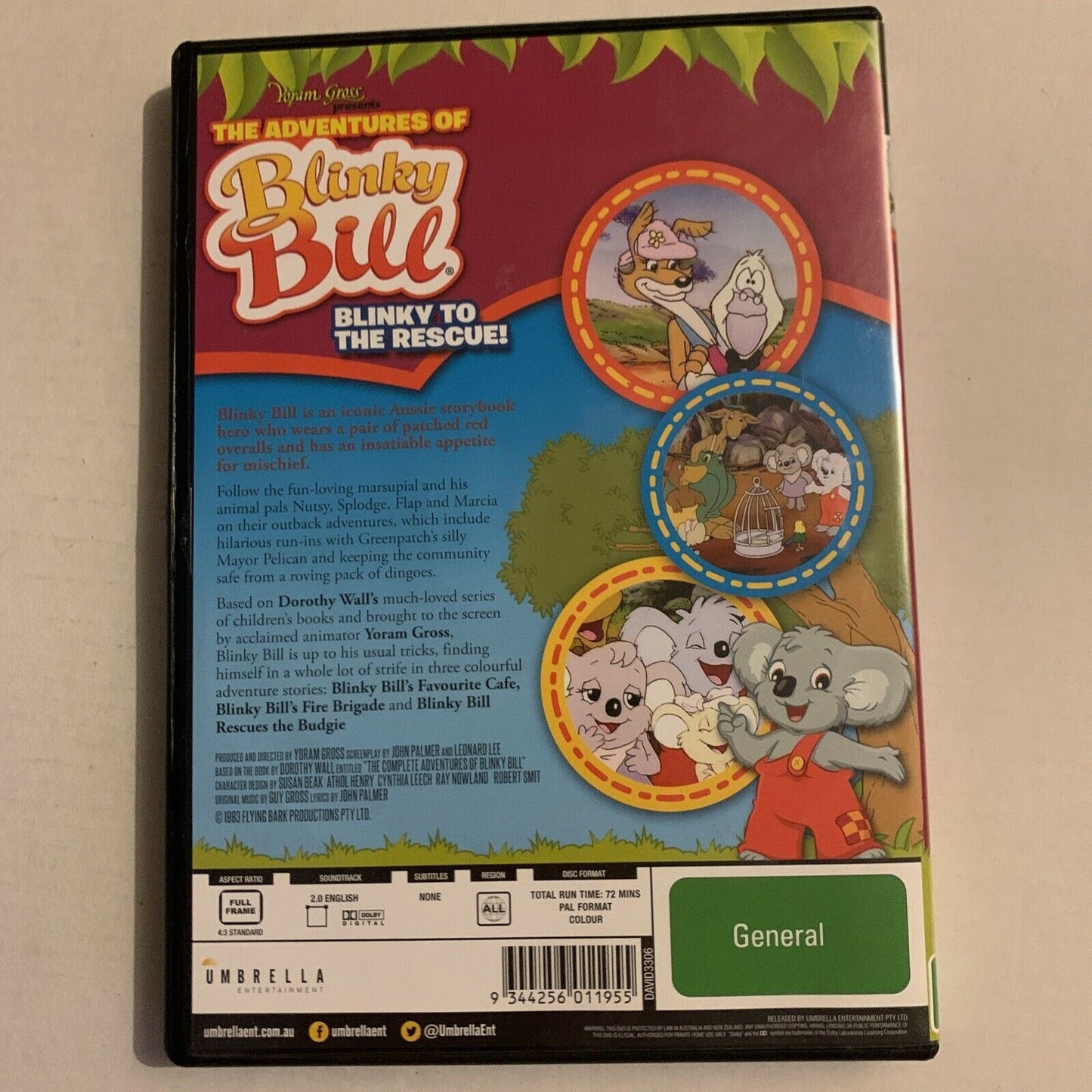 The Adventures Of Blinky Bill - Blinky Bill To The Rescue (DVD, 1993)  All Region